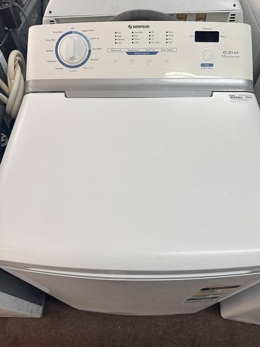 Simpson Top Loader Washing Machine 5.5kg SWT554