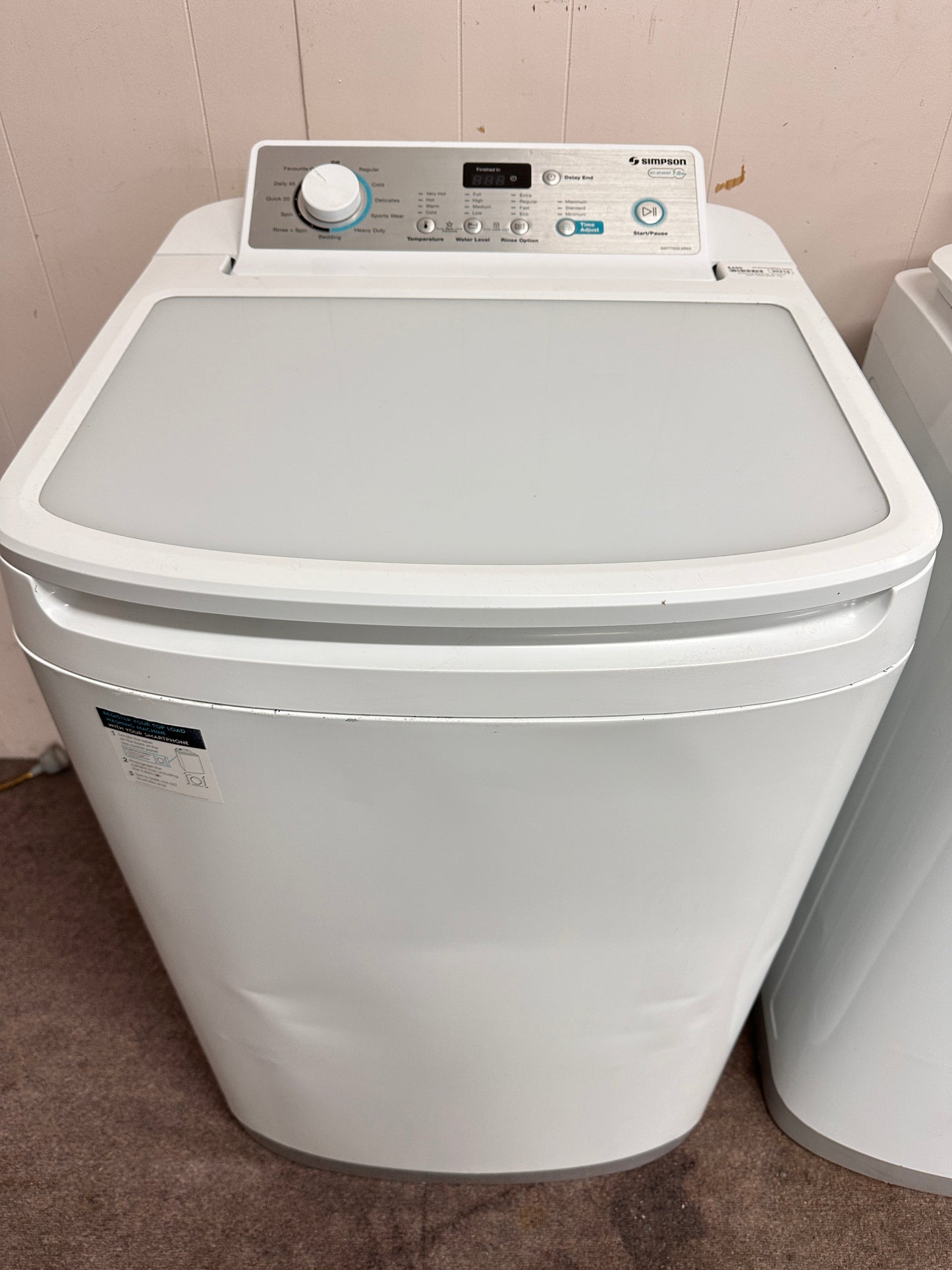 Simpson Top Loader Washing Machine 7kg SWT7055LMWA