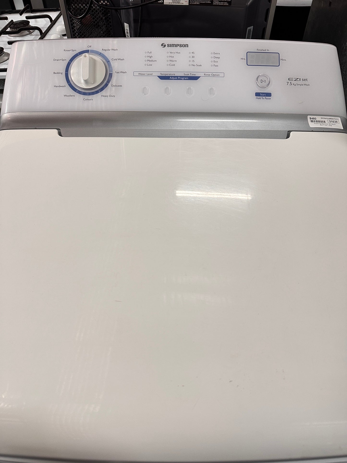 Simpson Top Loader Washing Machine 7.5kg SWT704
