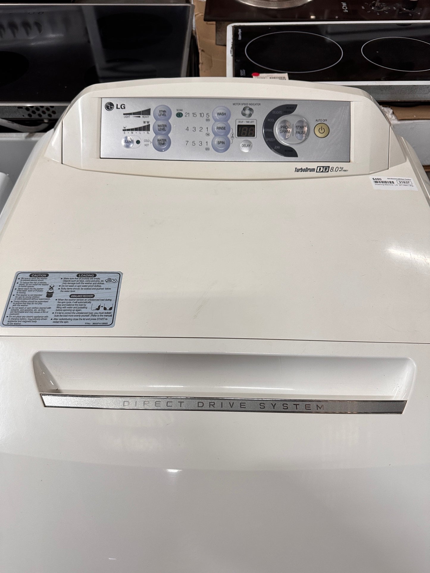 LG Top Loader Washing Machine 8kg WT-R801