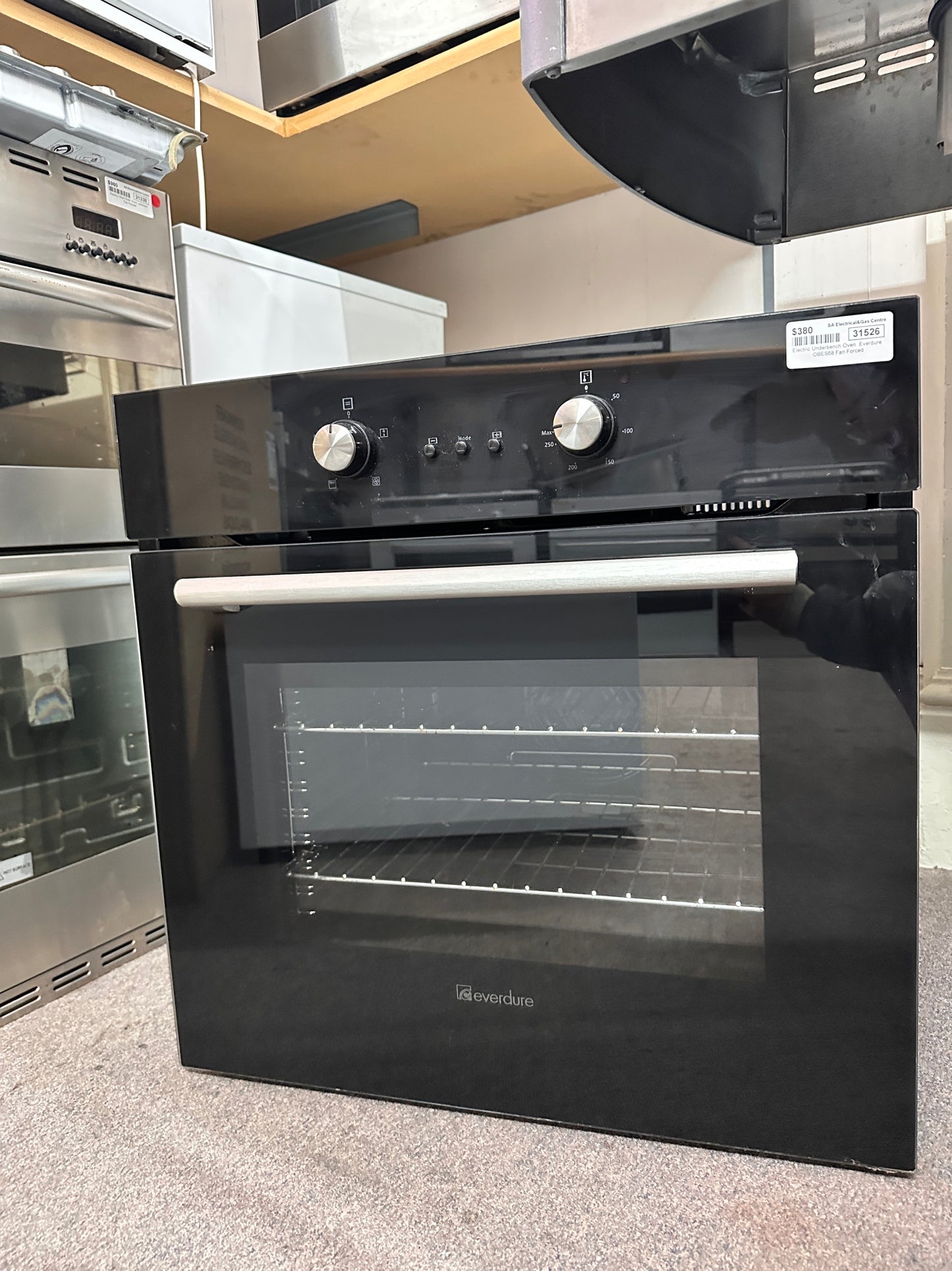 Everdure Fan Forced Electric Underbench Oven OBES68 Black