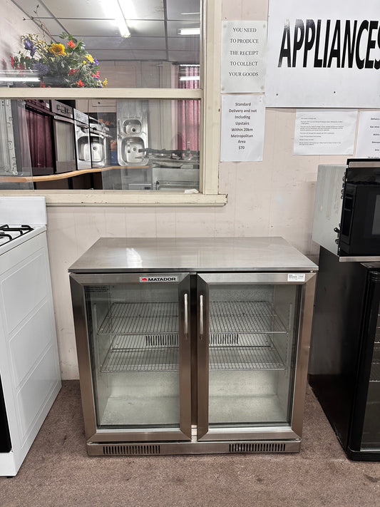 Matador Stainless Steel Bar Fridge - Double Door 208L