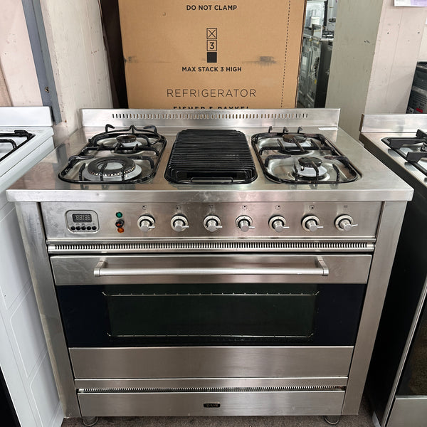 ILVE 90cm 4 Burner Fan Forced Dual Fuel Freestanding Stove