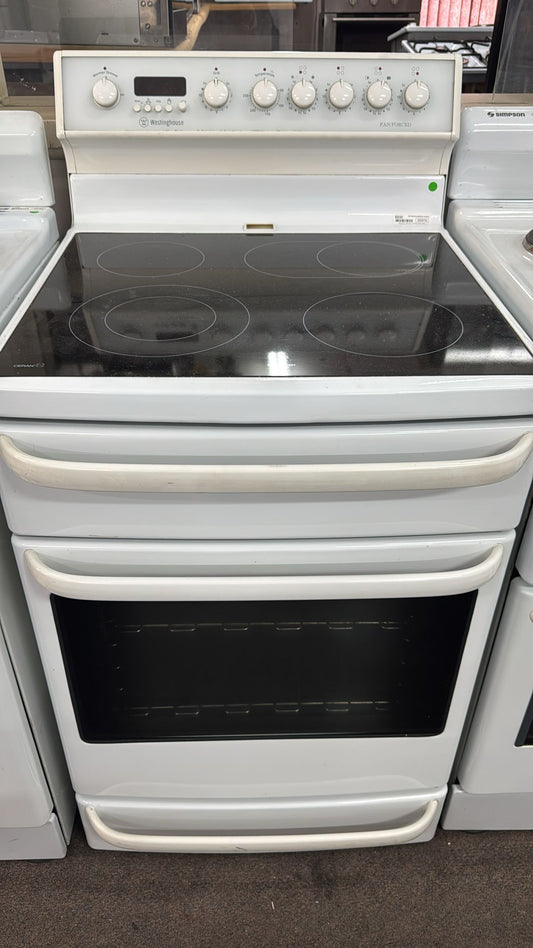 Westinghouse 60cm Electric Stove, Fan Forced, Ceramic top (32372 F)