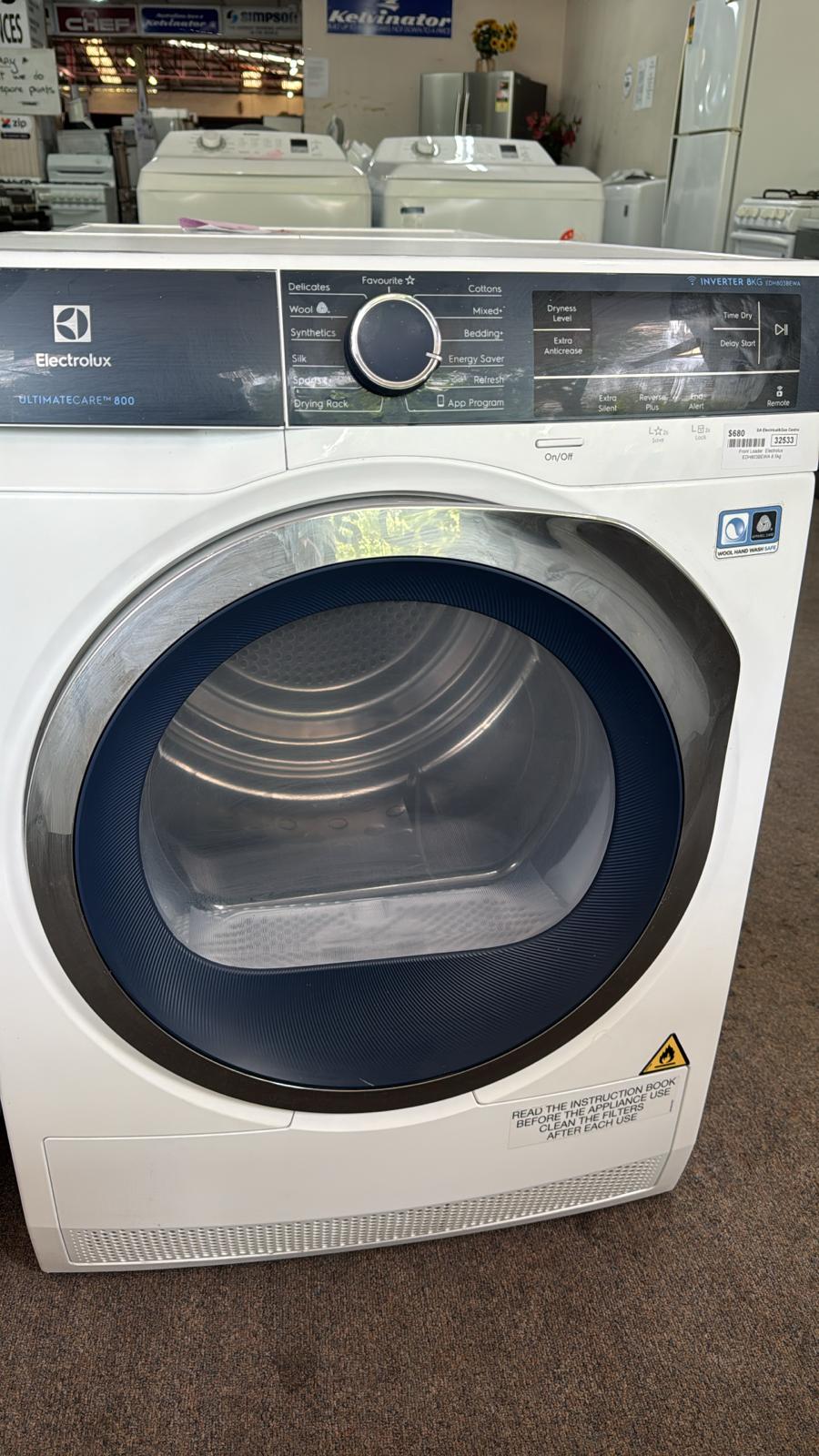 Electrolux Heat Pump Dryer 8.5kg EDH803BEWA (32533)