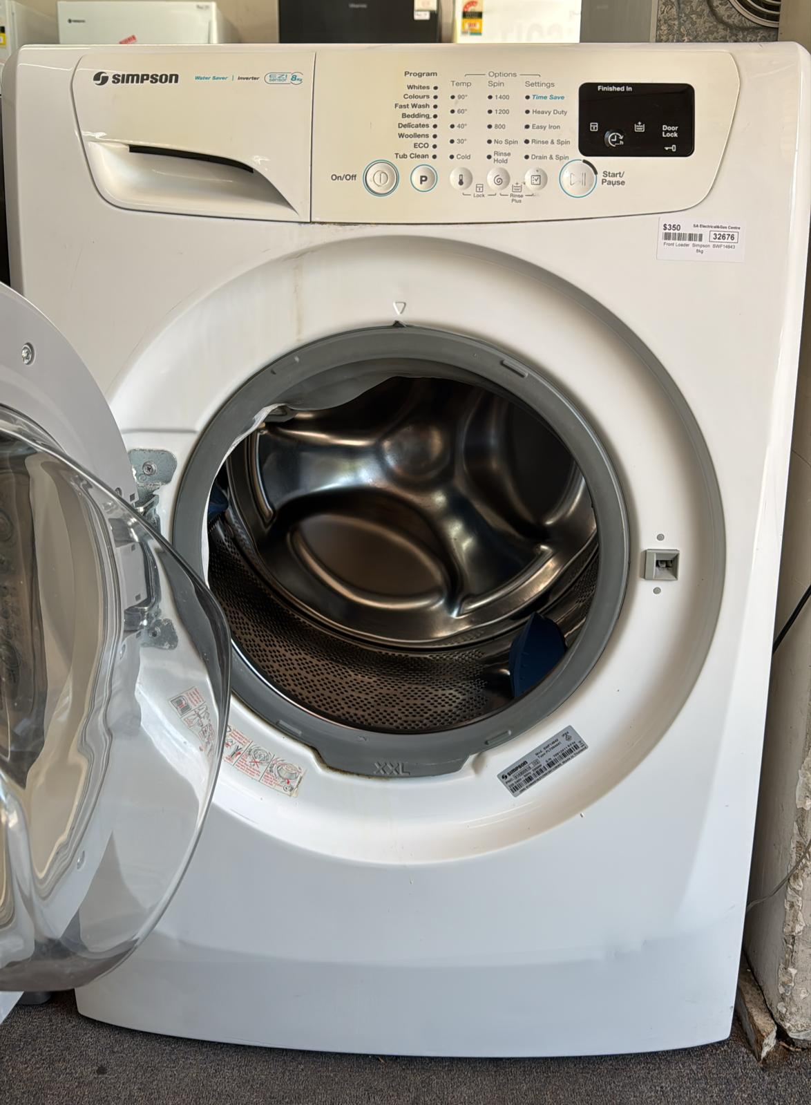 Simpson Front Loader Washing Machine 8kg, SWF14843 (32676)