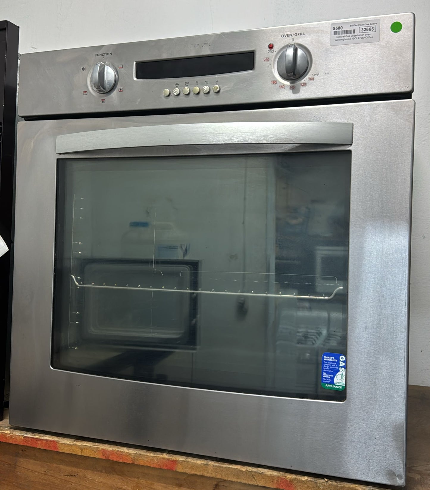 Westinghouse Fan Forced Natural Gas Underbench Oven GOL476SNG (32665)