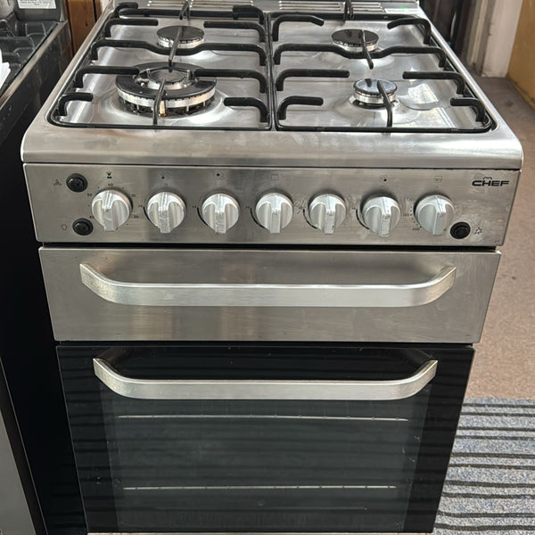 Chef 517 Stainless Steel 54cm Natural Gas Stove, Fan Forced (32681)
