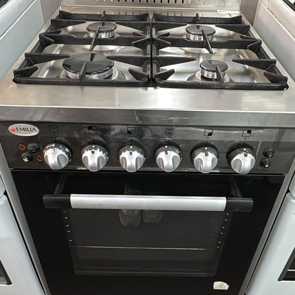Emilia Stainless Steel 53cm Natural Gas Stove, Fan Forced (32868)