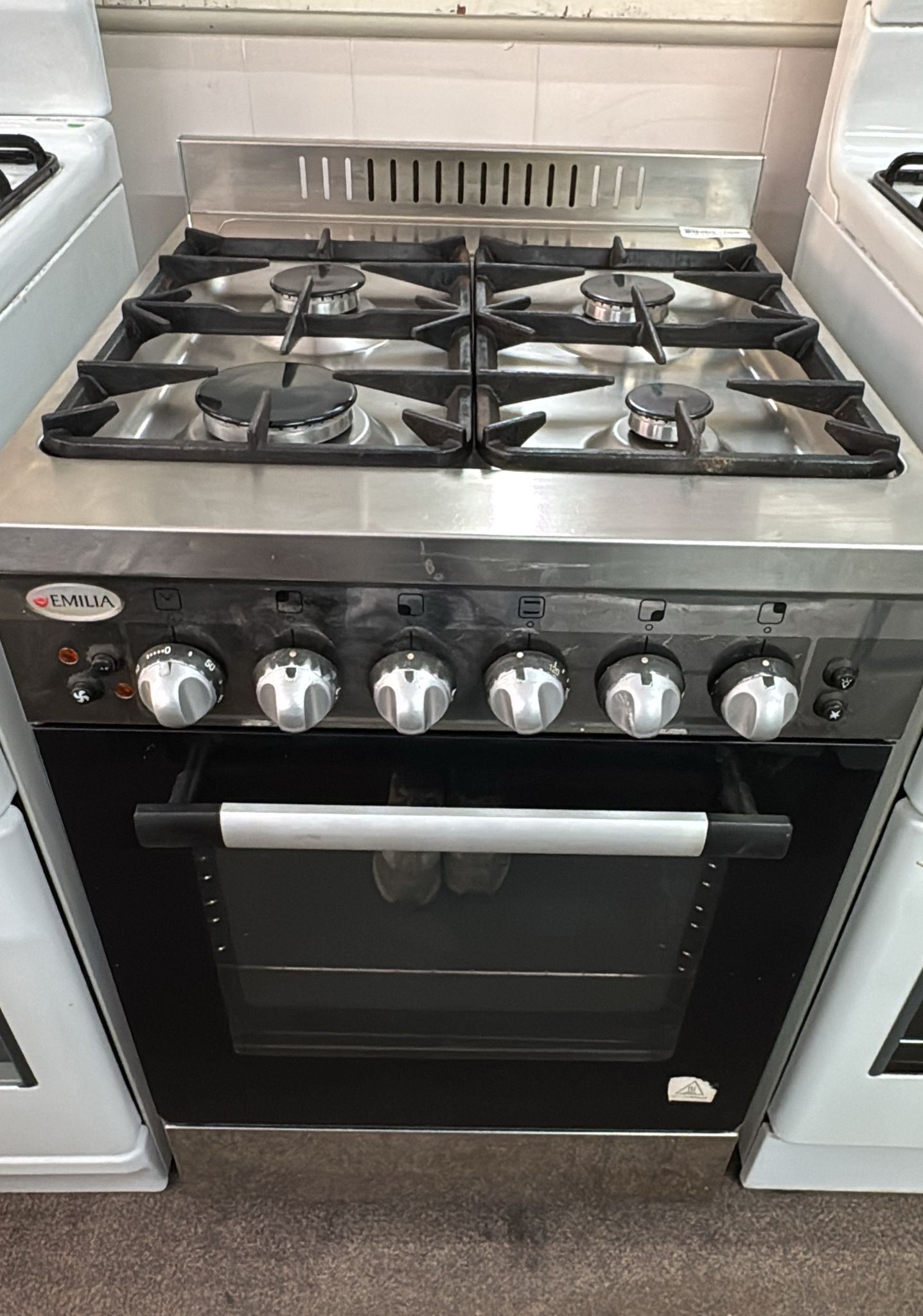 Emilia Stainless Steel 53cm Natural Gas Stove, Fan Forced (32868)