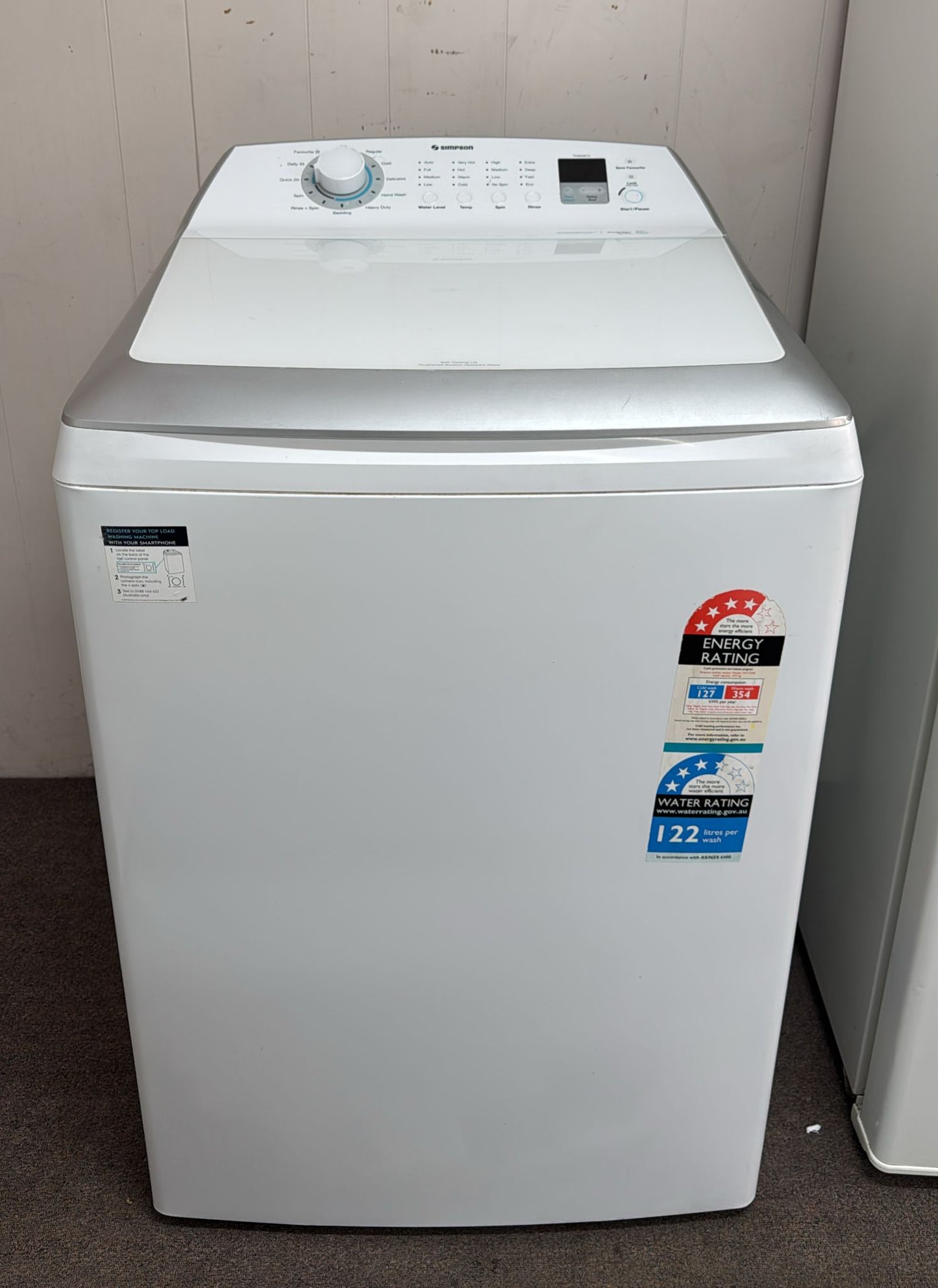 Simpson Top Loader Washing Machine 10kg SWT1043 (32905)