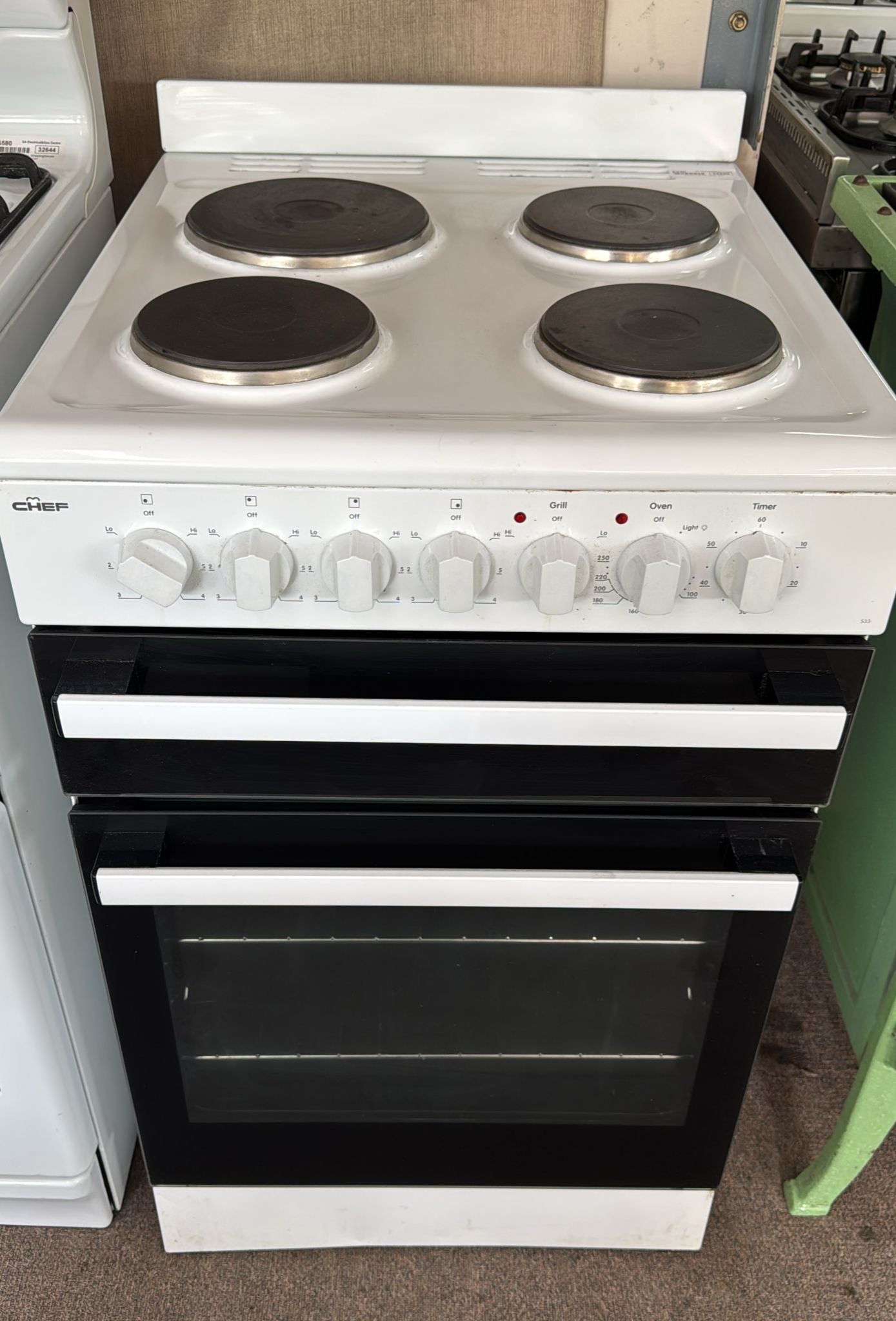 Chef 54cm Upright Cooker Freestanding Electric Stove 533 (32899)