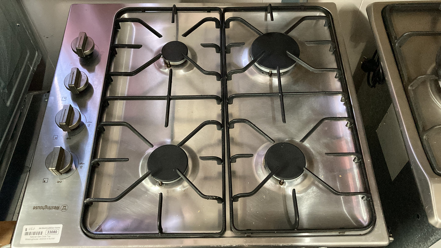 Westinghouse Natural Gas Cooktop 4 Burners (33080)