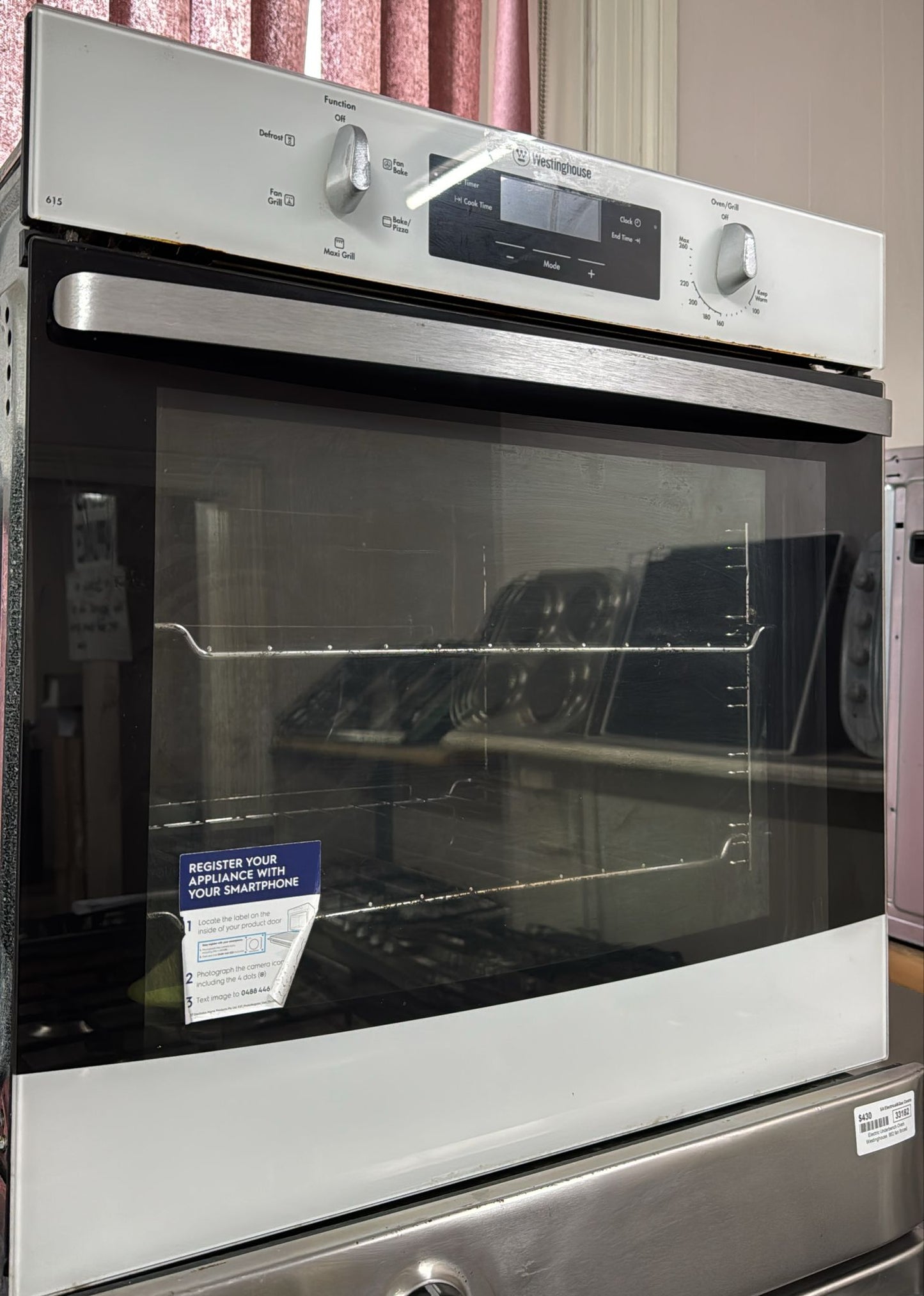 Westinghouse WVE615W Electric Underbench Oven, Fan Forced (33198)