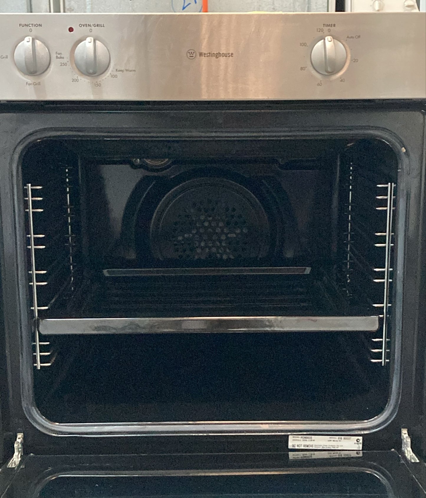 Westinghouse 60cm PON663 Electric Underbench Oven, Fan Forced (33235)