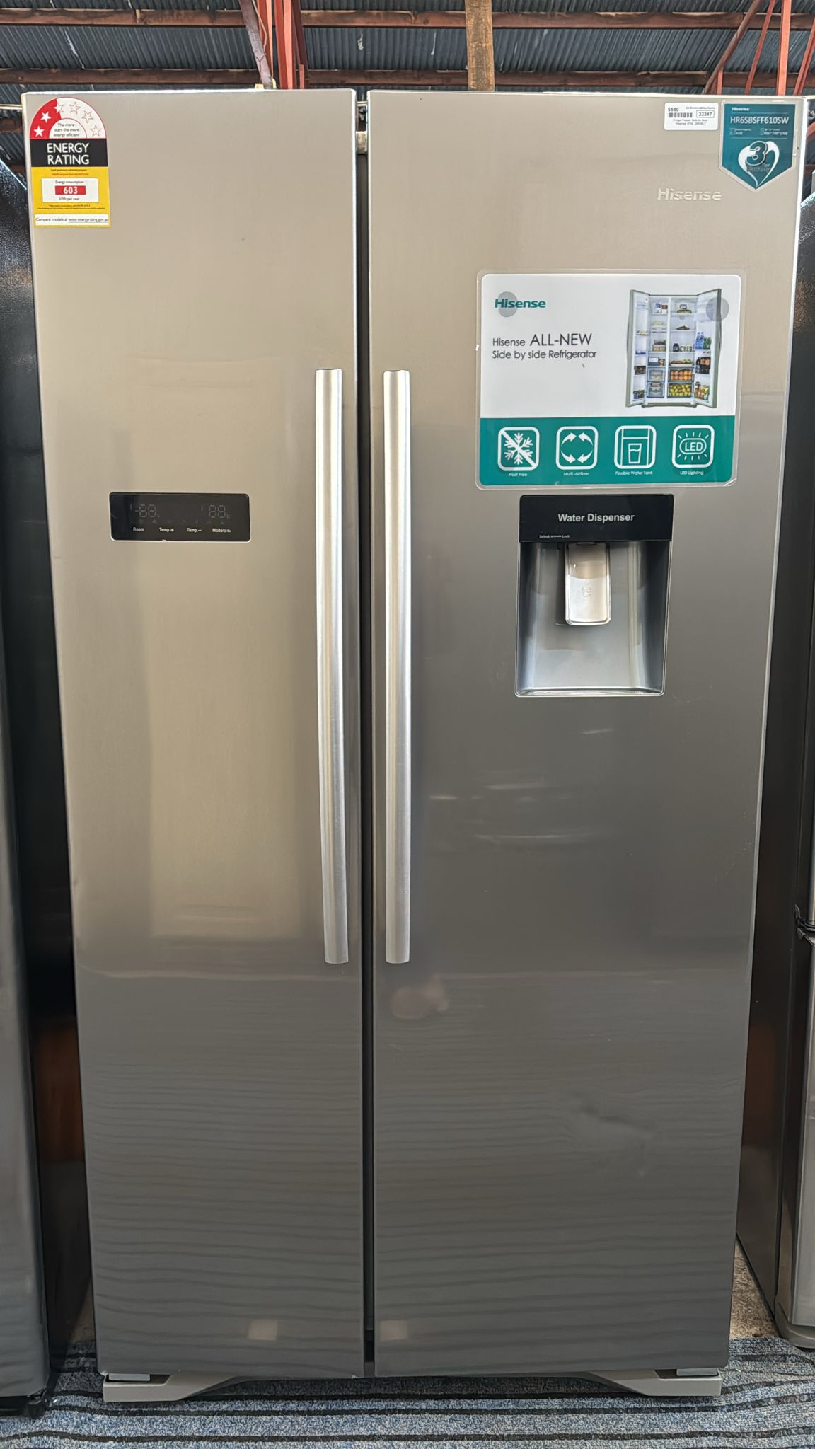 Haier Side by Side Fridge Freezer 610L HR6SBSFF610SW (33247)