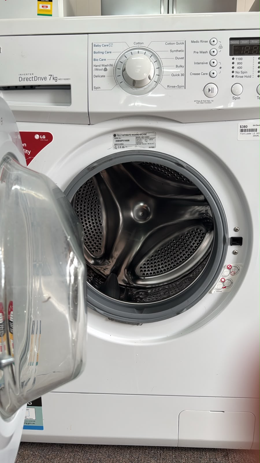 LG Front Loader Washing Machine 7kg, WD11020D (33265)