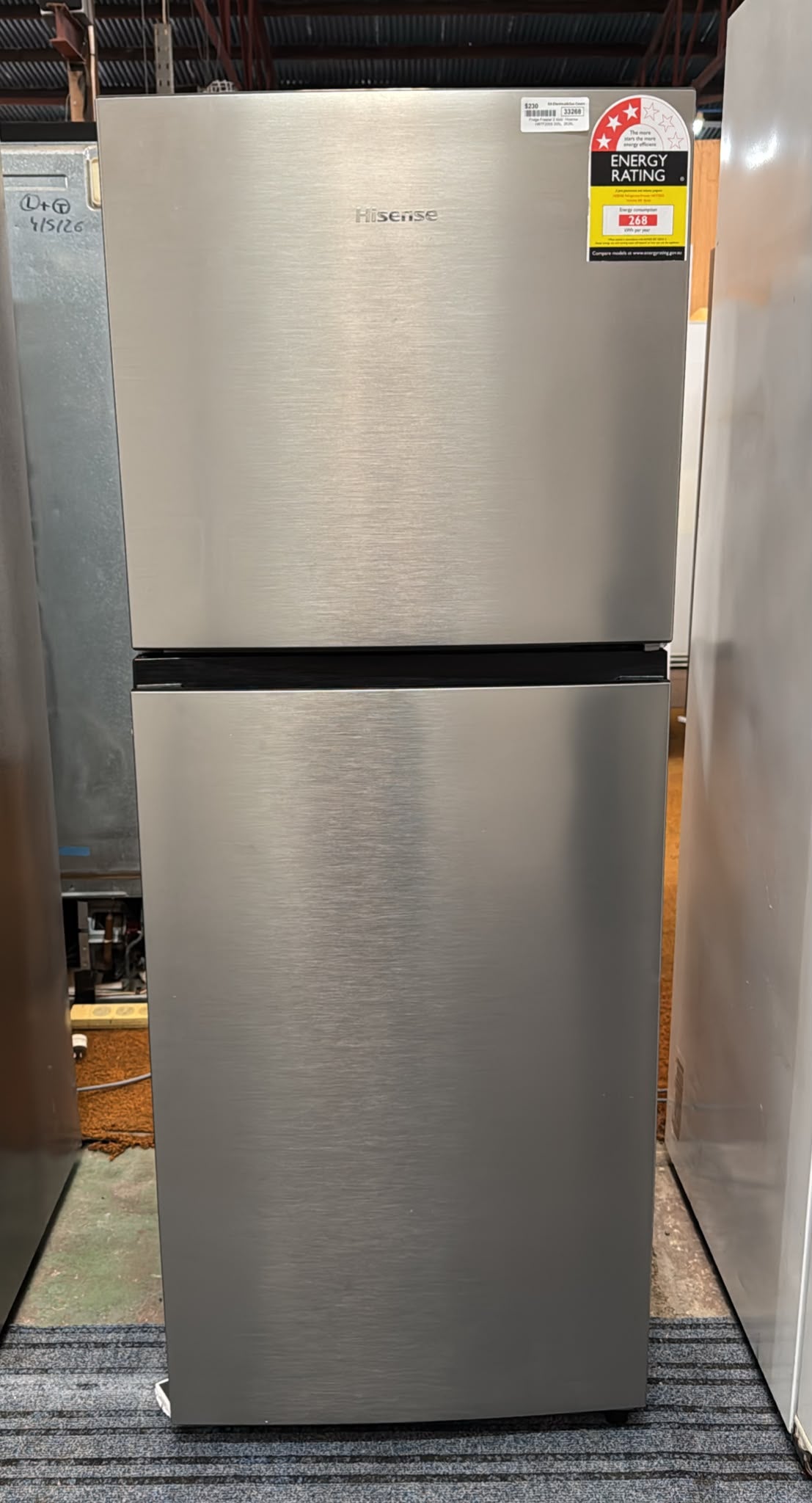 Hisense Top Mount Fridge Freezer 205L, HRTF205S (33268)