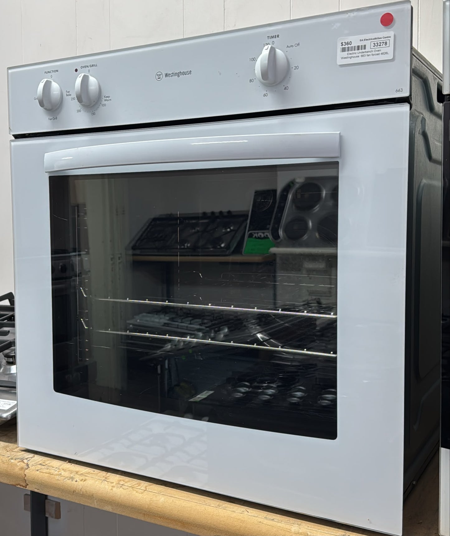 Westinghouse 663 Electric Underbench Oven, Fan Forced (33278)