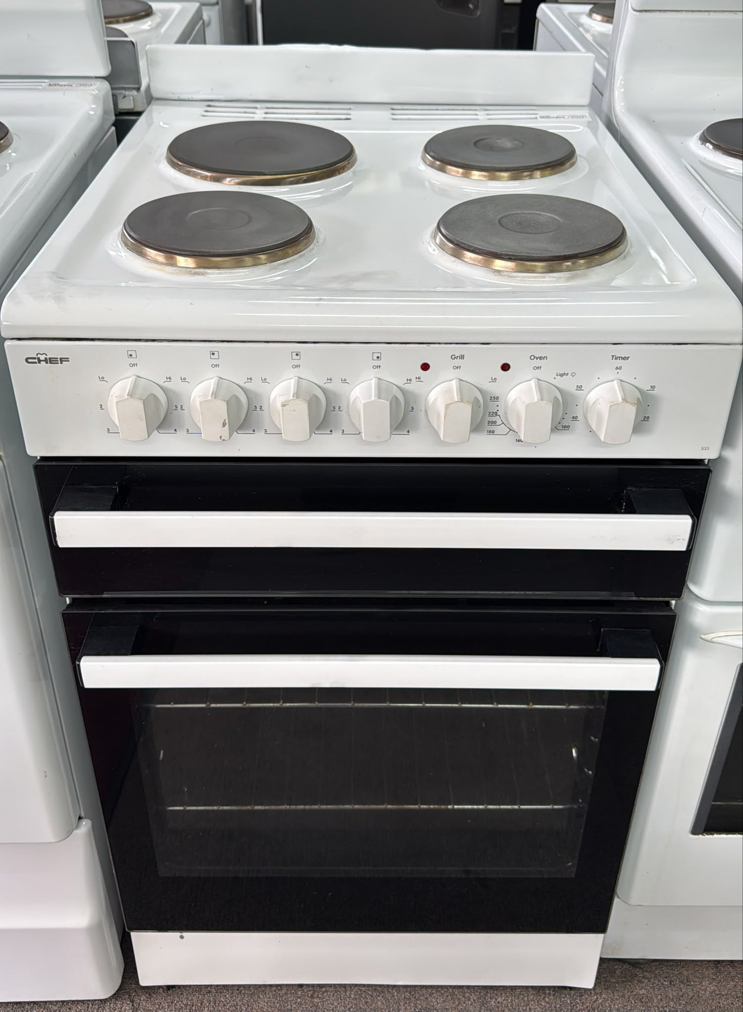 Chef 54cm Upright Cooker Freestanding Electric Stove 533 (33275)