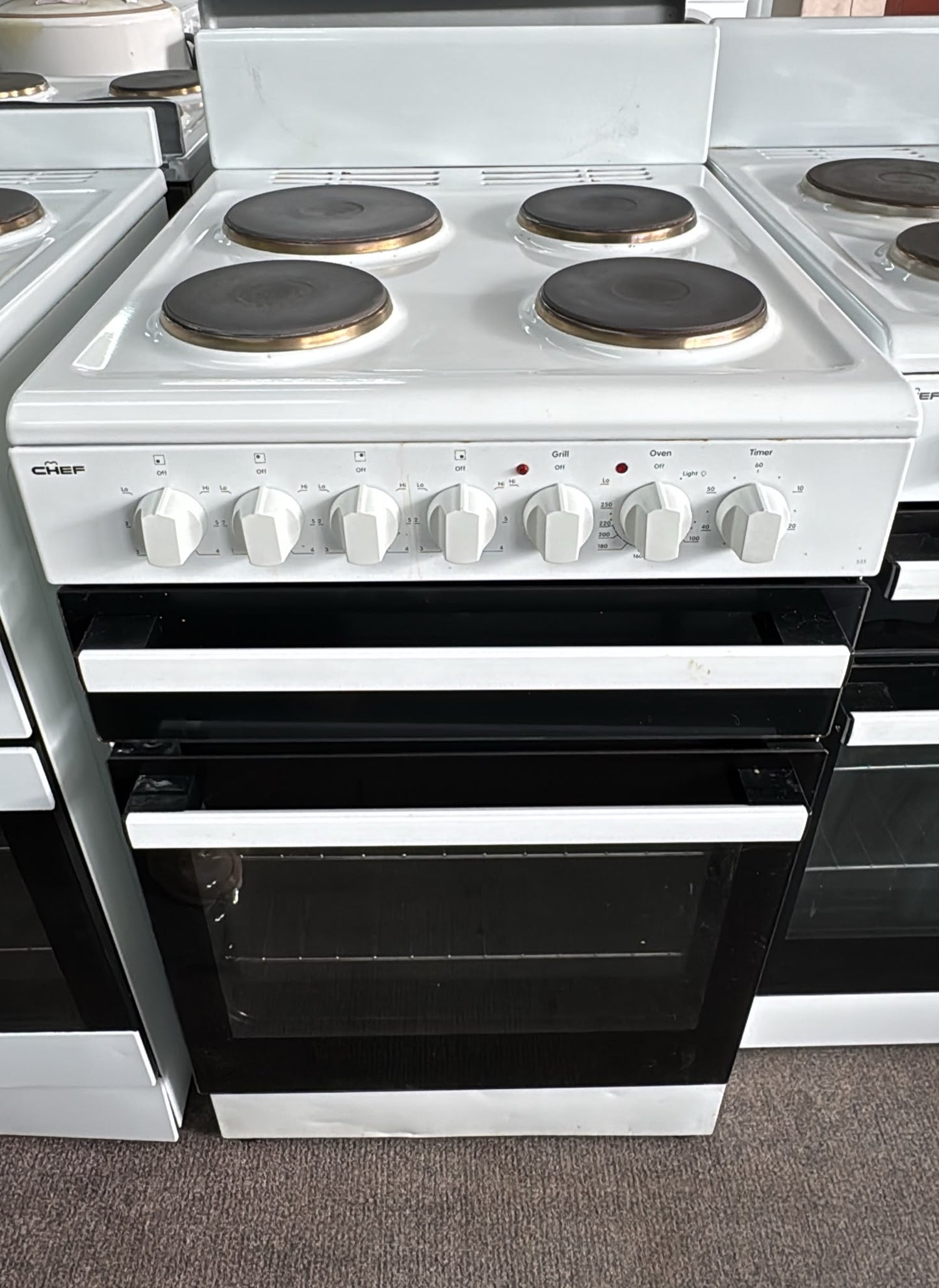 Chef 54cm Upright Cooker Freestanding Electric Stove 533 (33284)