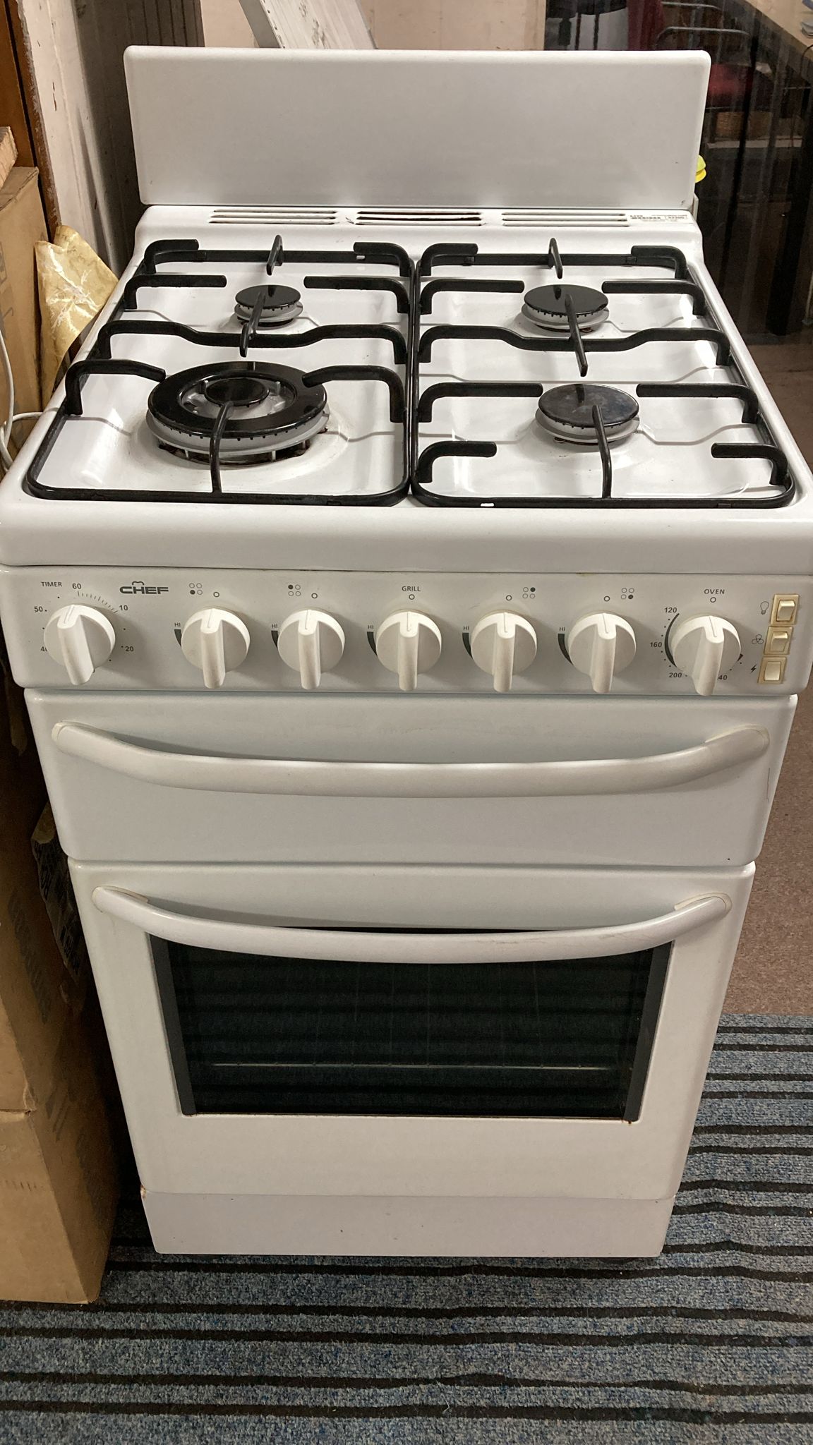 Chef 54cm Natural Gas Stove, GBC5486WNG*43 (33300)