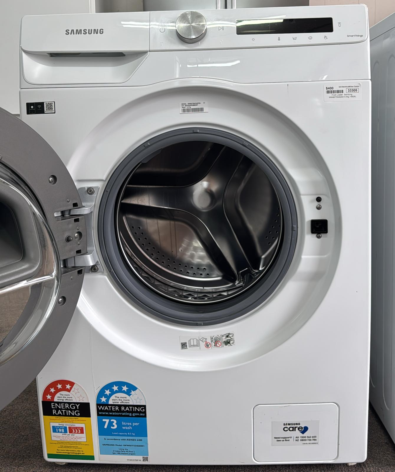 Samsung Front Loader Washing Machine 8.5kg, WW85T5540AW (33305)
