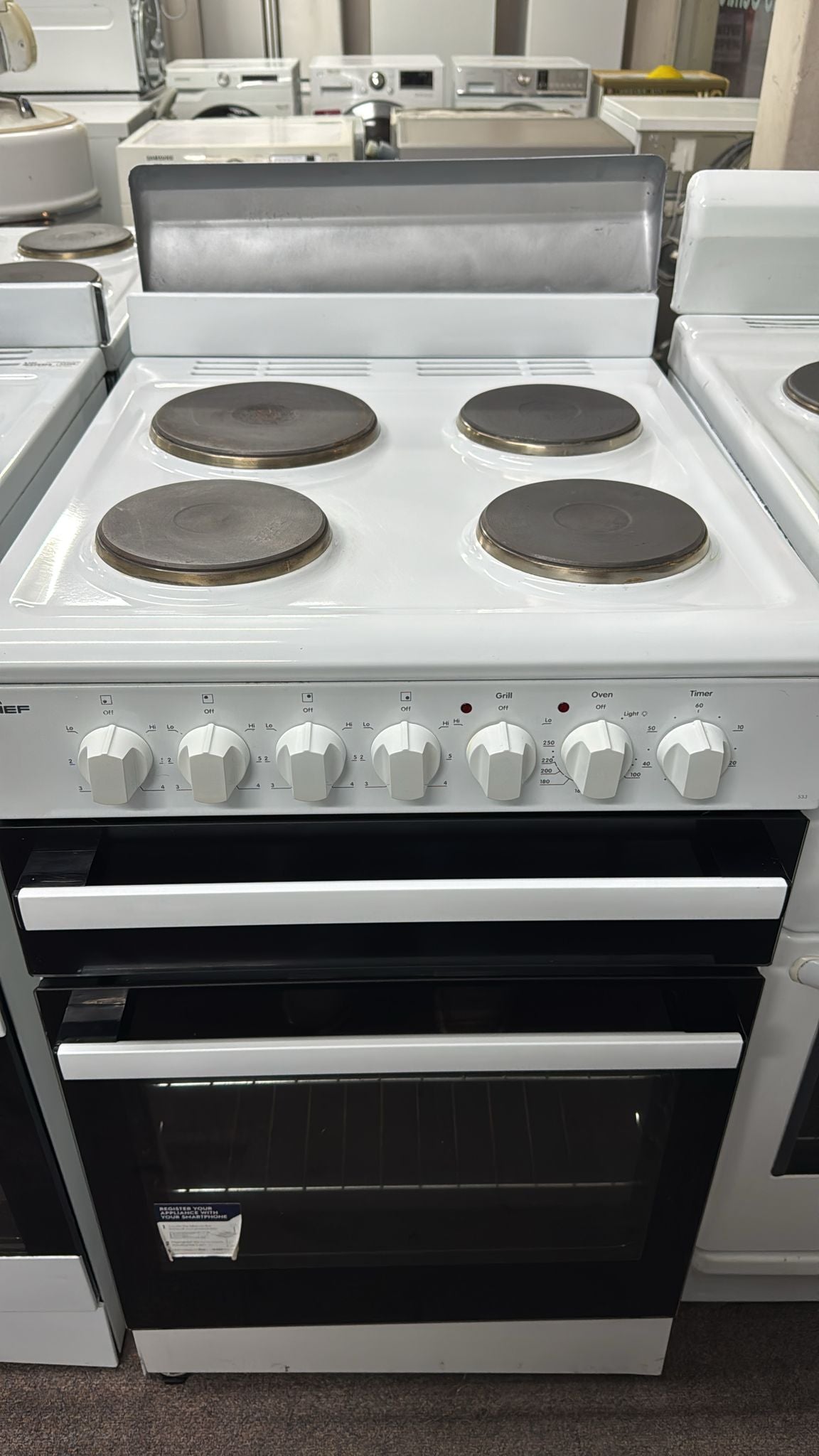 Chef 54cm Upright Cooker Freestanding Electric Stove 533 (33323)