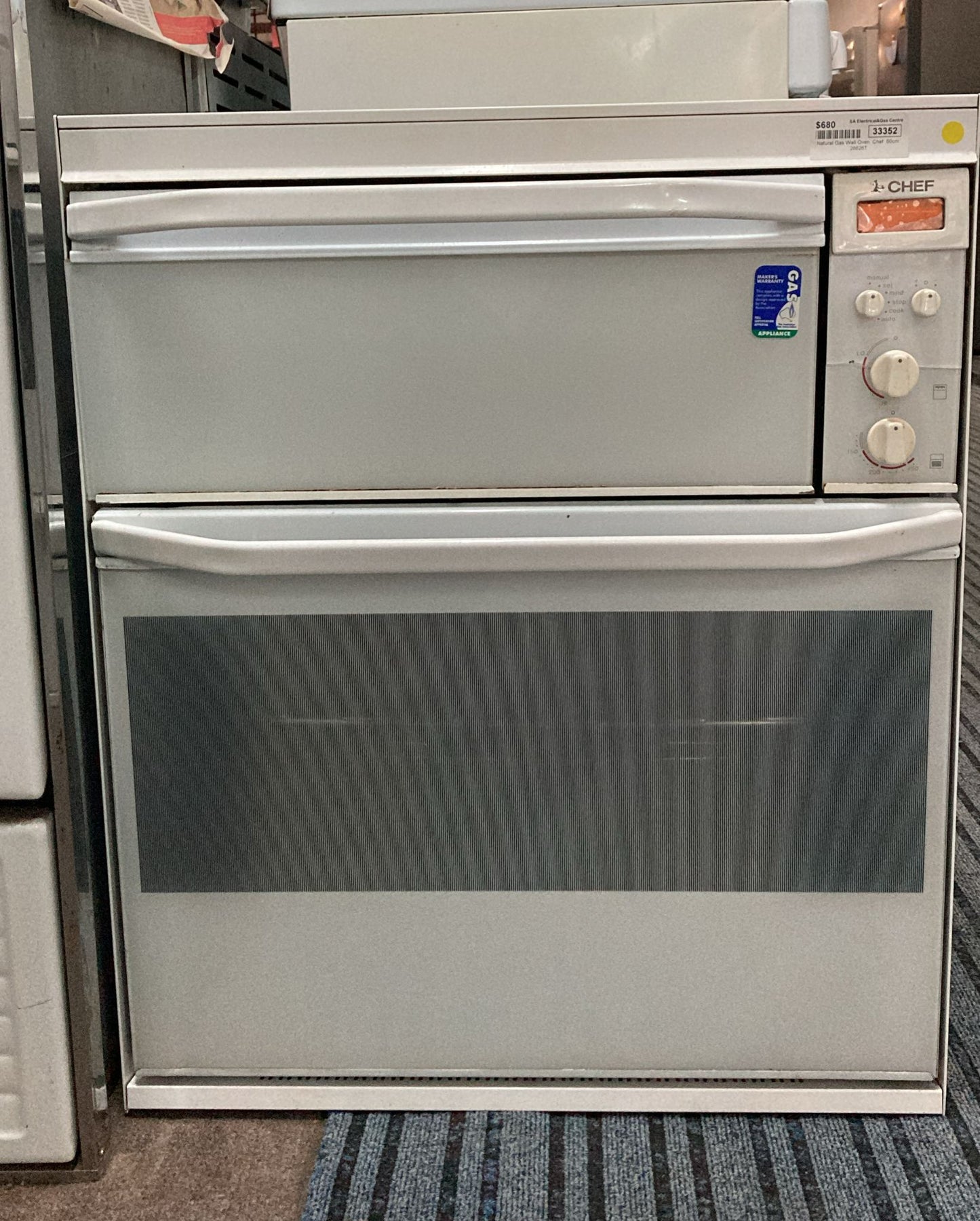 Chef Fan Forced Natural Gas Wall Oven 60cm (33352)