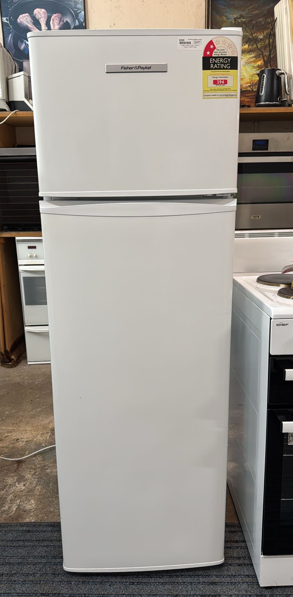 Fisher & Paykel Top Mount Fridge Freezer 248L E249T (33377)