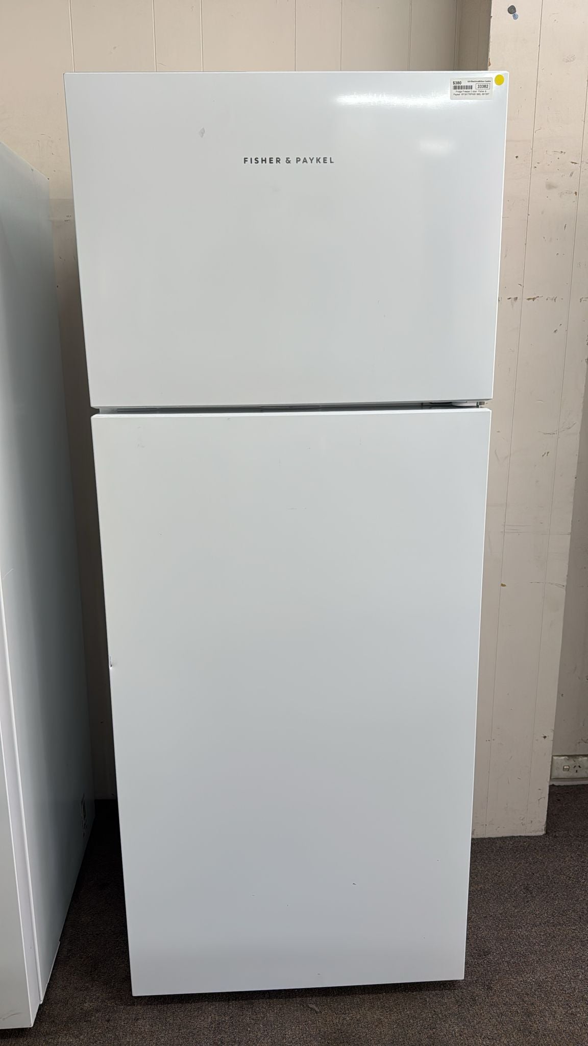 Fisher & Paykel Top Mount Fridge Freezer 380L, RF381TRPW6 (33382)