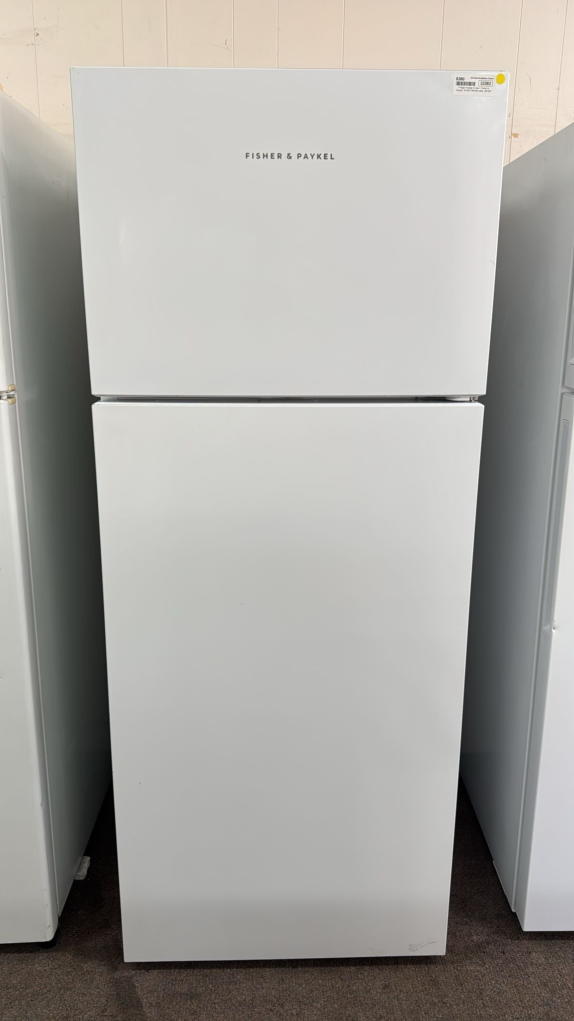 Fisher & Paykel Top Mount Fridge Freezer 380L, RF381TRPW6 (33383)