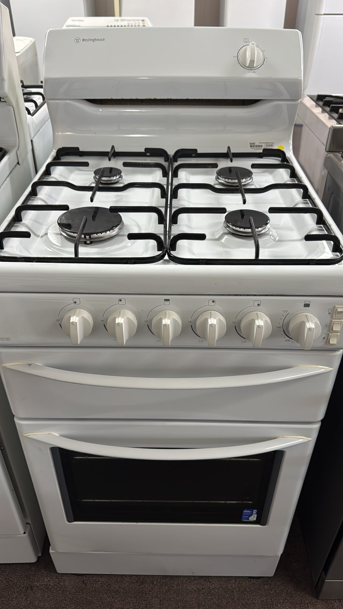 Westinghouse Natural Gas Freestanding Stove 54cm, Fan Forced  (33425)