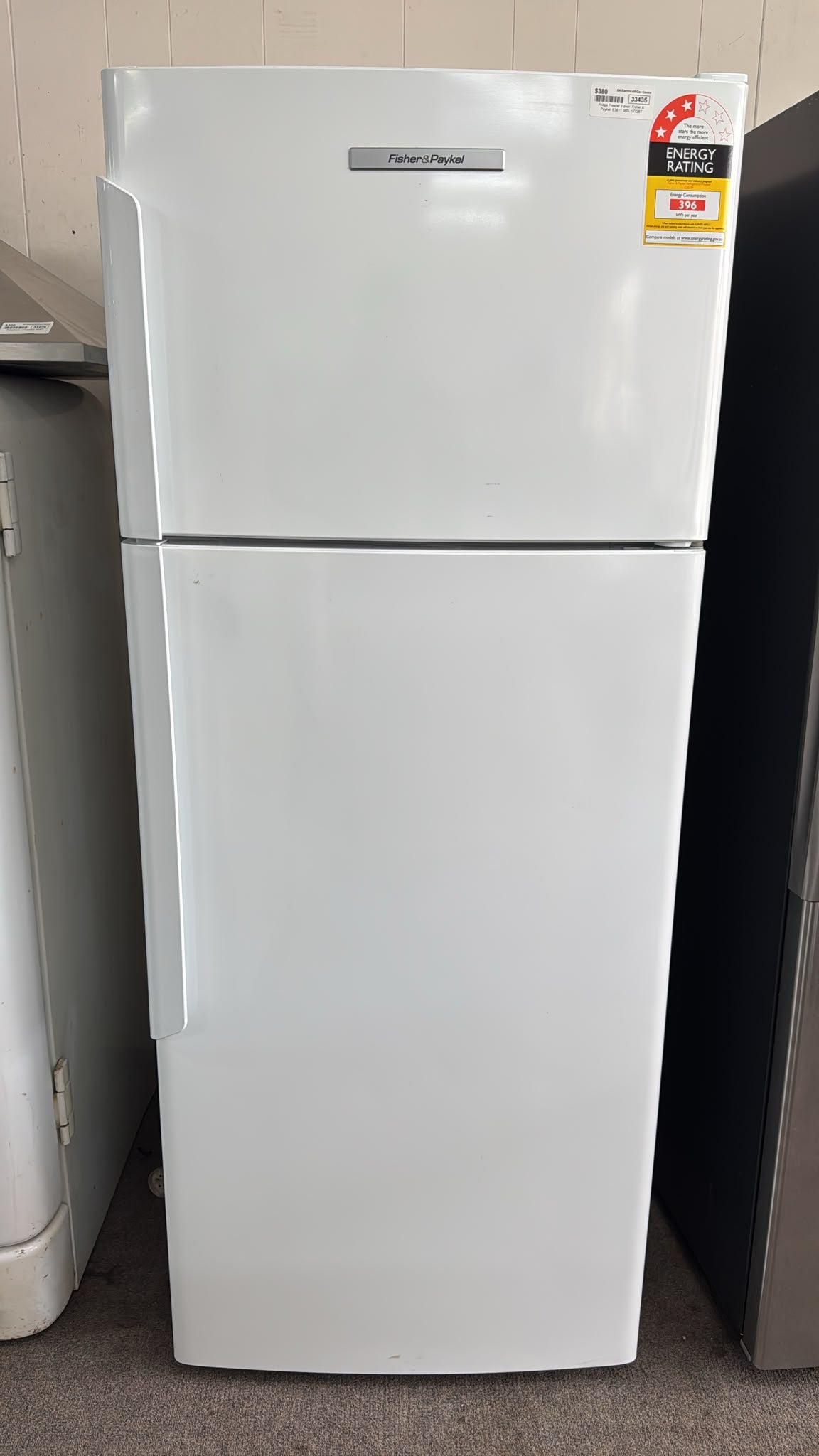 Fisher & Paykel Top Mount Fridge Freezer 380L, E381TRT (33435)