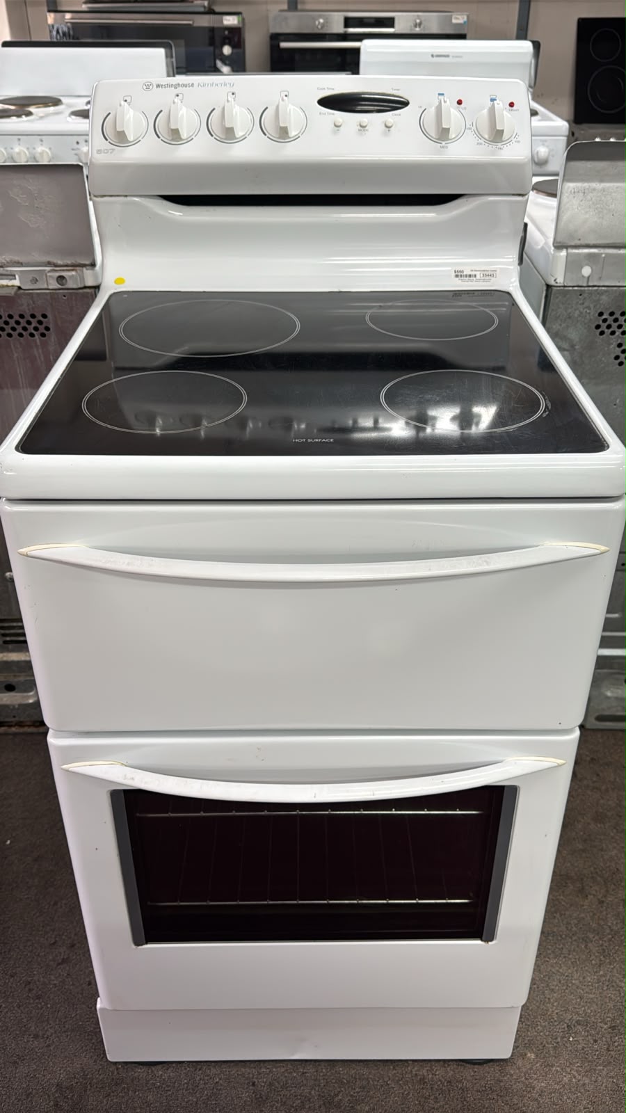 Westinghouse 54cm Electric Stove, Fan Forced, Ceramic top (33443)