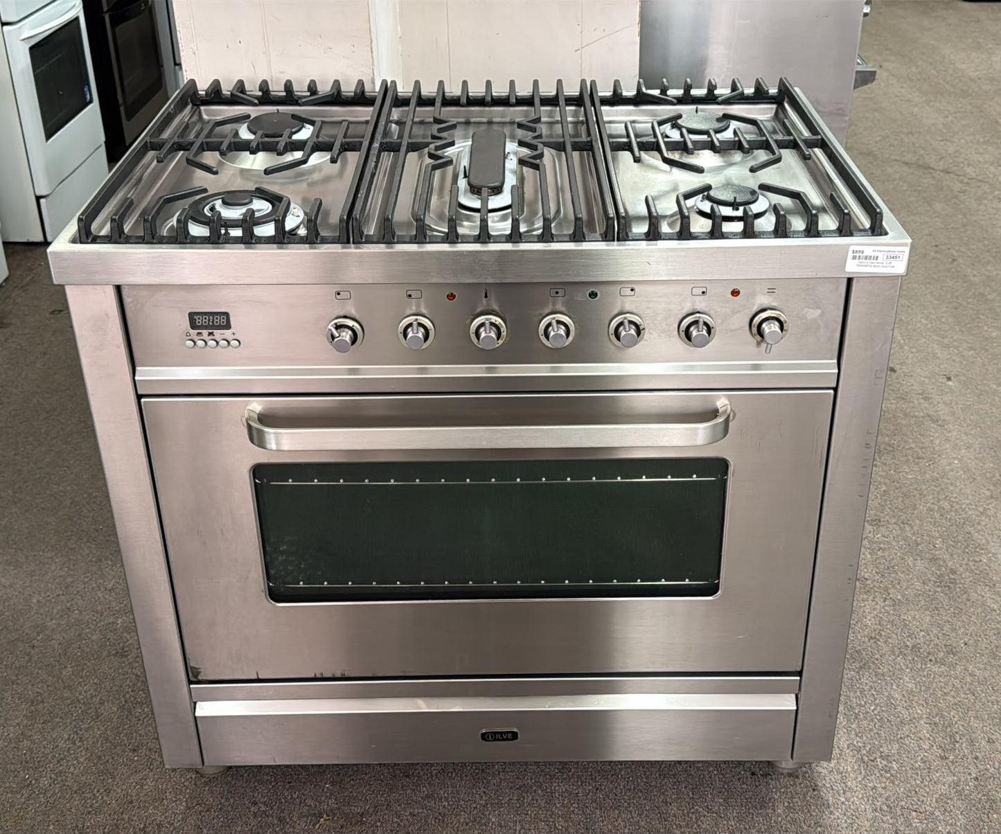 ILVE 90cm Natural Gas Stove 5 Burners (33451)