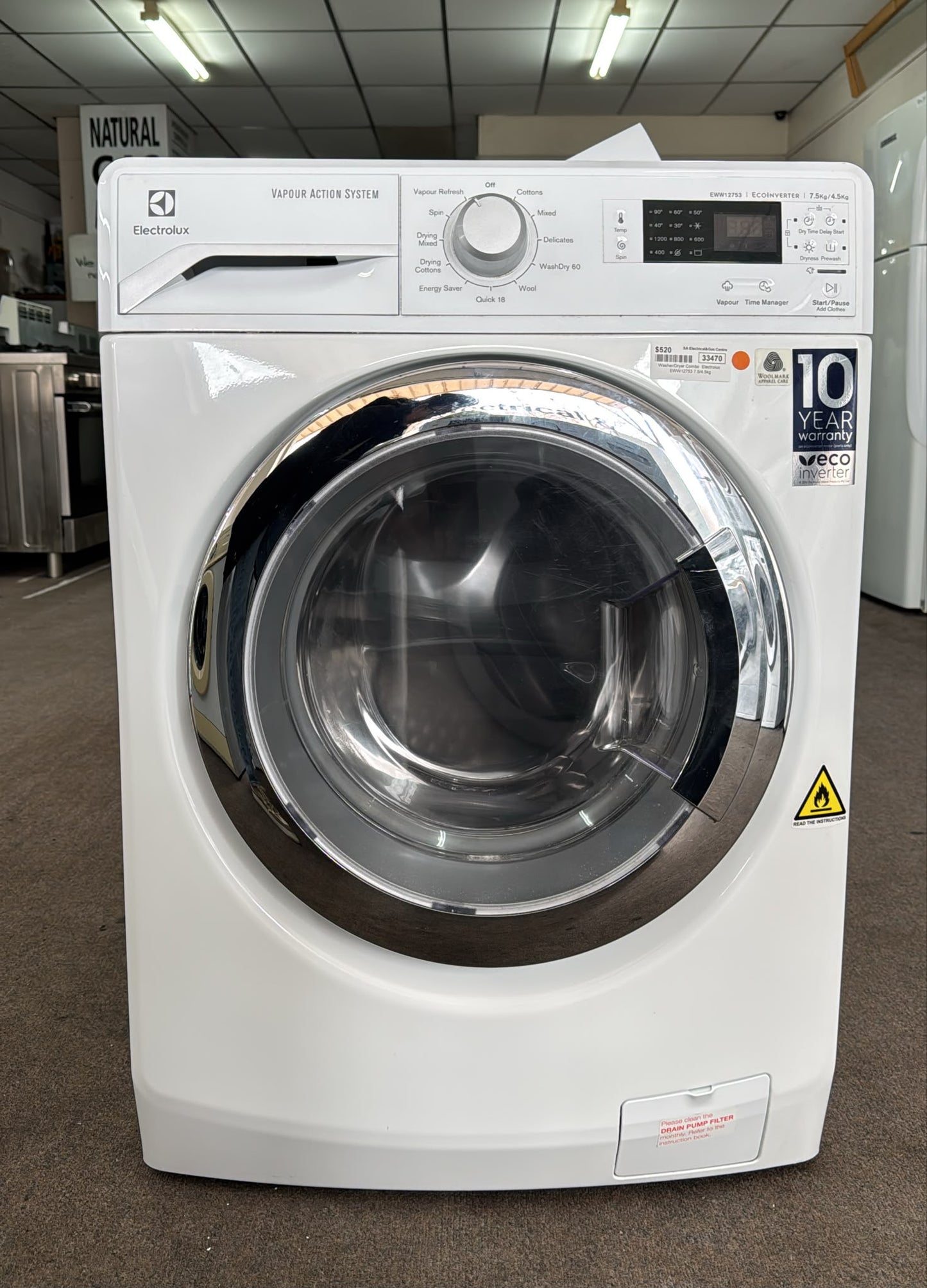 Electrolux Washer/Dryer Combo 7.5kg/4.5kg EWW12753 (33470)