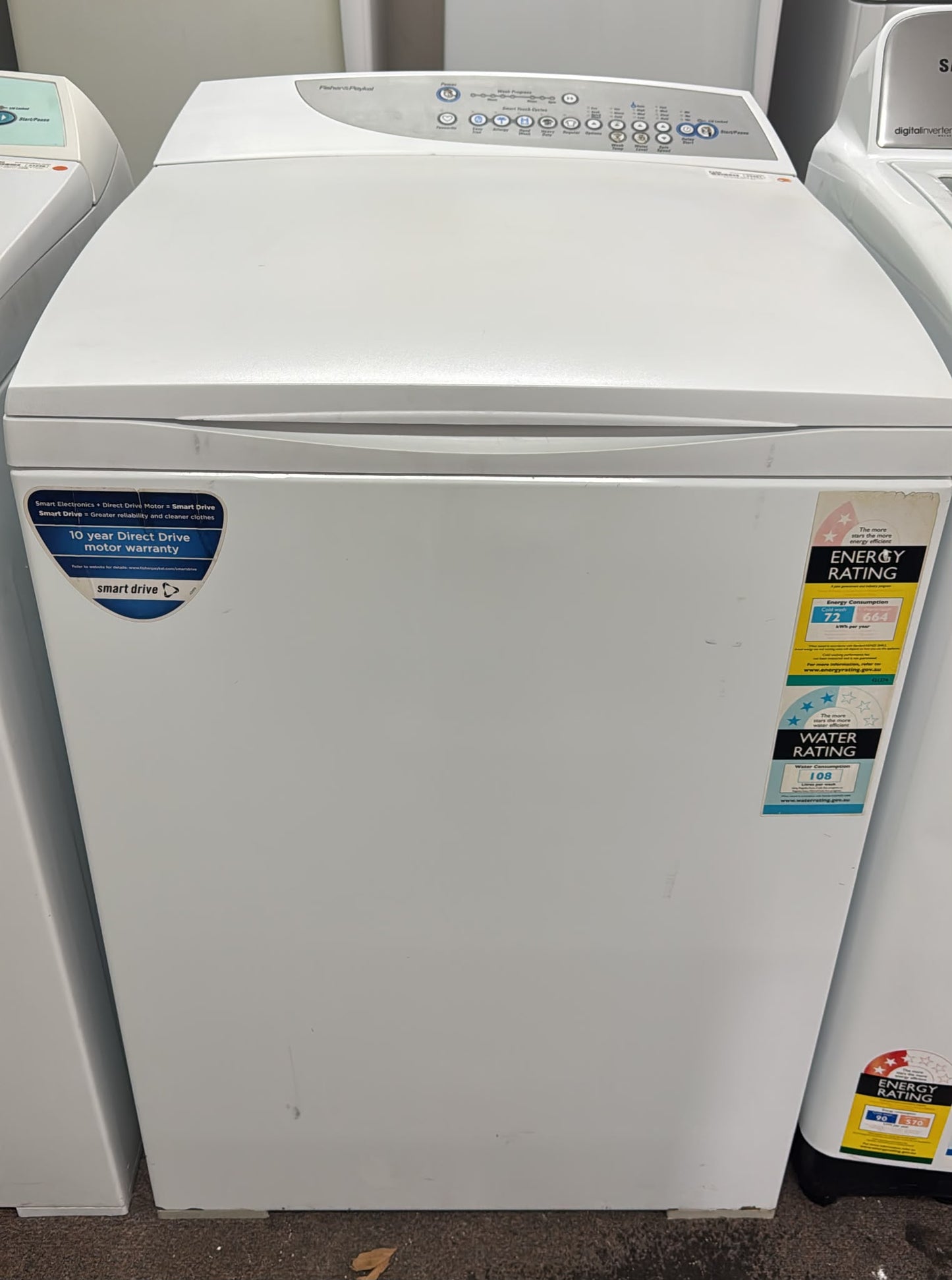 Fisher & Paykel Top Loader Washing Machine 7.5kg  WA75T65GW1 (33481)