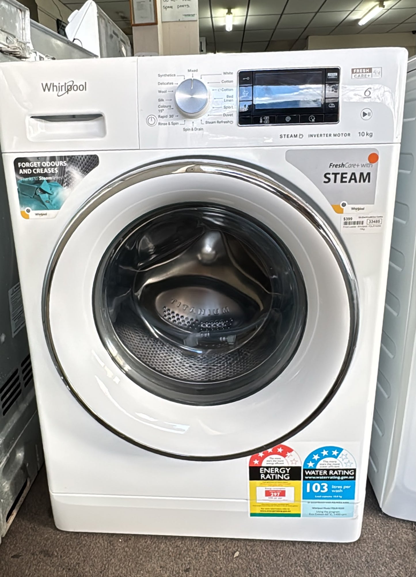Whirlpool Front Loader Washing Machine 10kg, FDLR10250 (33485)