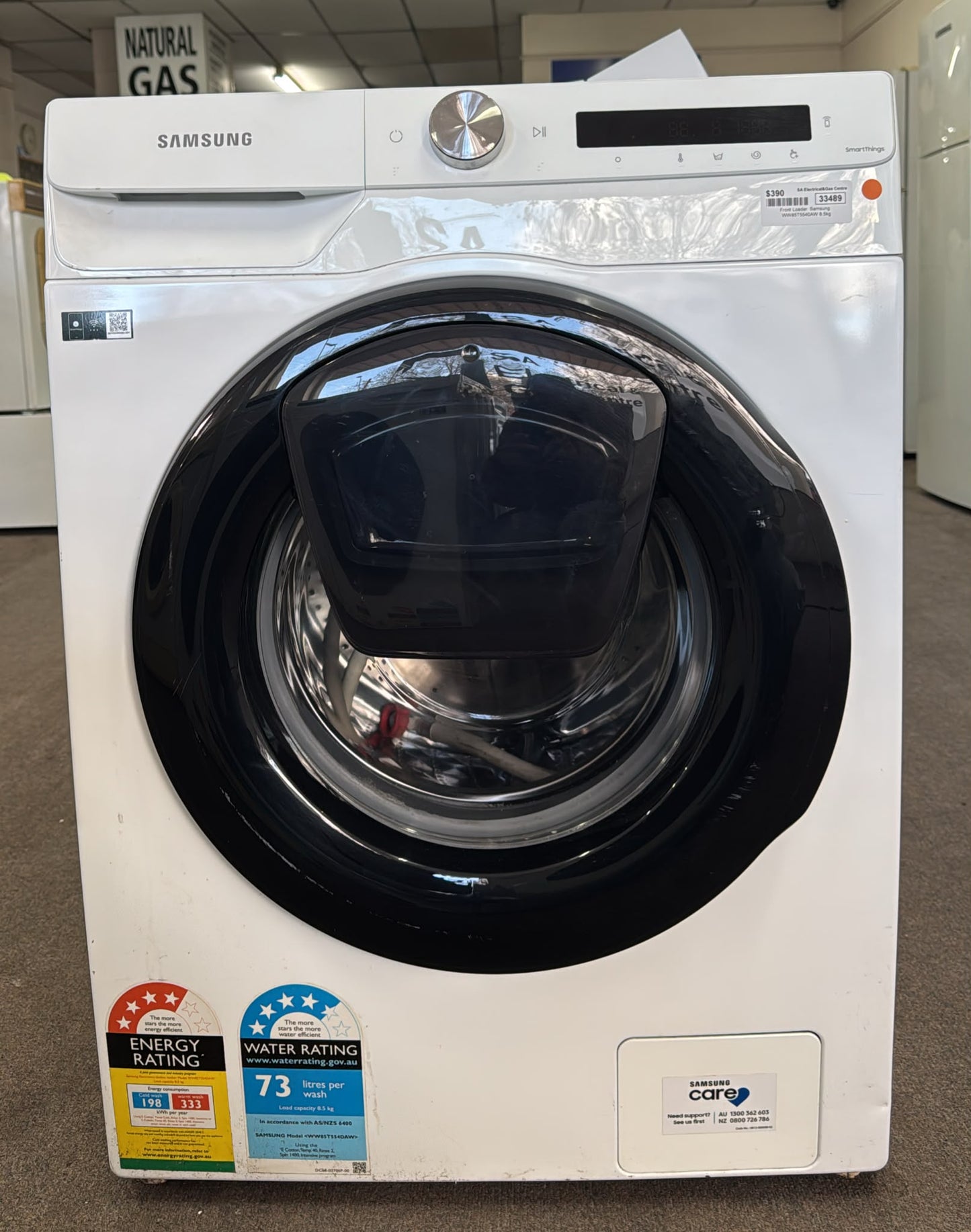 Samsung Front Loader Washing Machine 8.5kg, WW85T5540AW (33489)