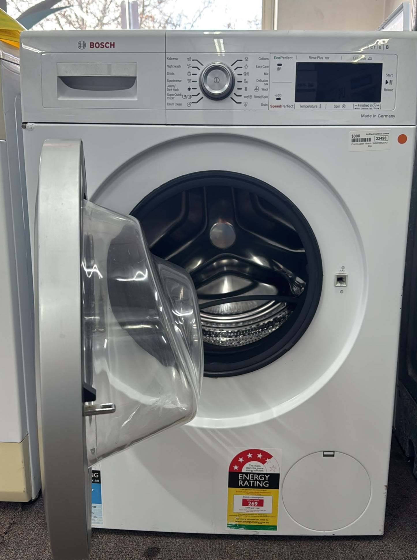 Bosch Front Loader Washing Machine 9kg, WAW28420AU (33498)