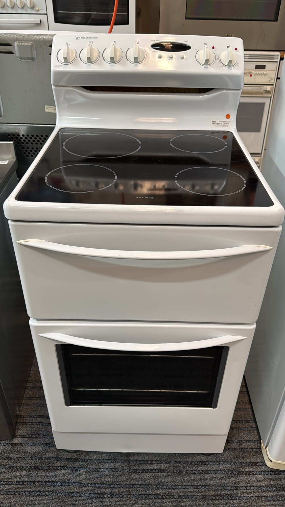 Westinghouse 54cm Electric Stove, Fan Forced, Ceramic top (33419)