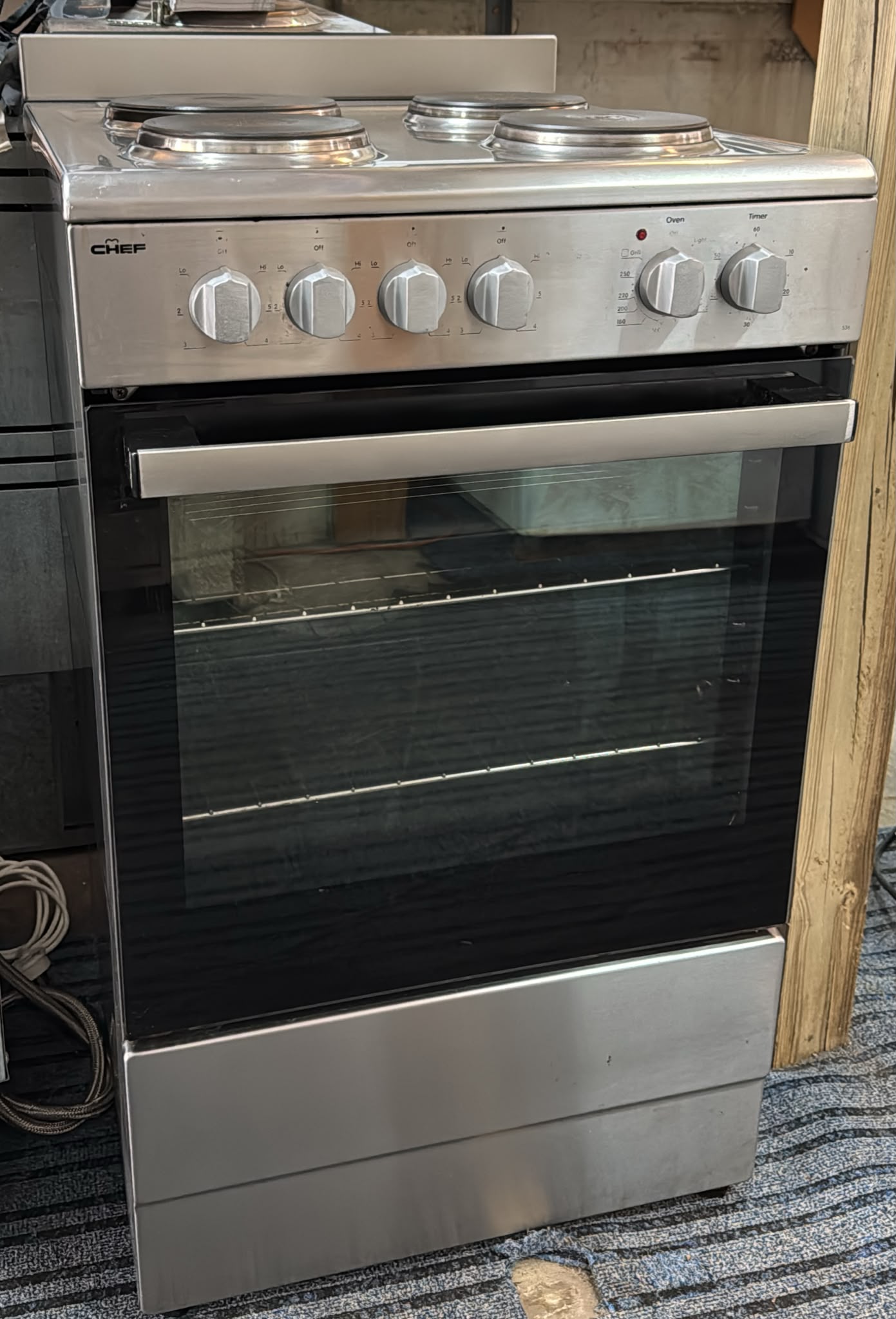 Chef Stainless Steel CFE536SB Freestanding Electric Stove 54cm (33504)
