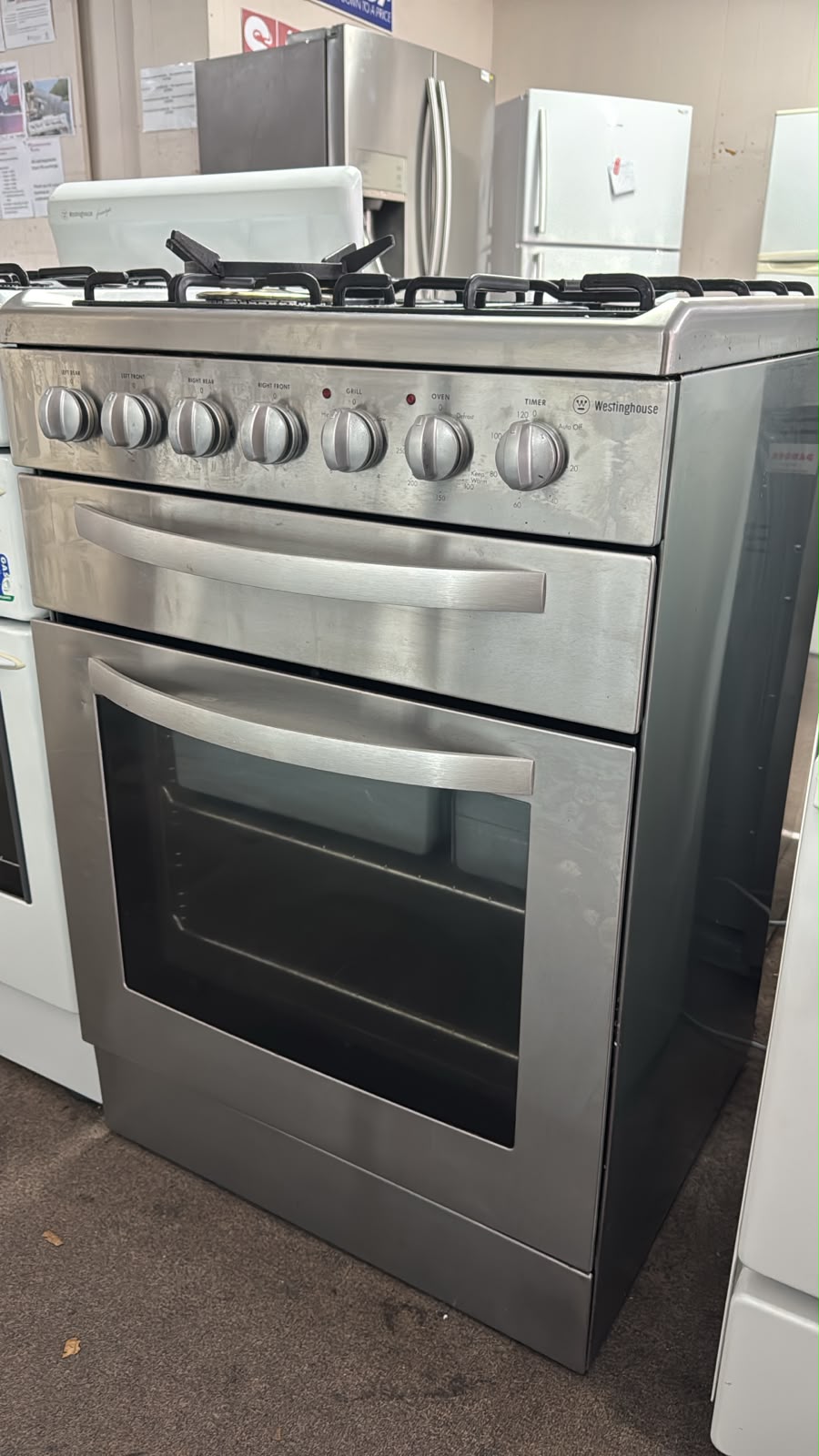 Westinghouse 60cm Stainless Steel Gas Stove, Fan Forced GSN625SNC (33534)