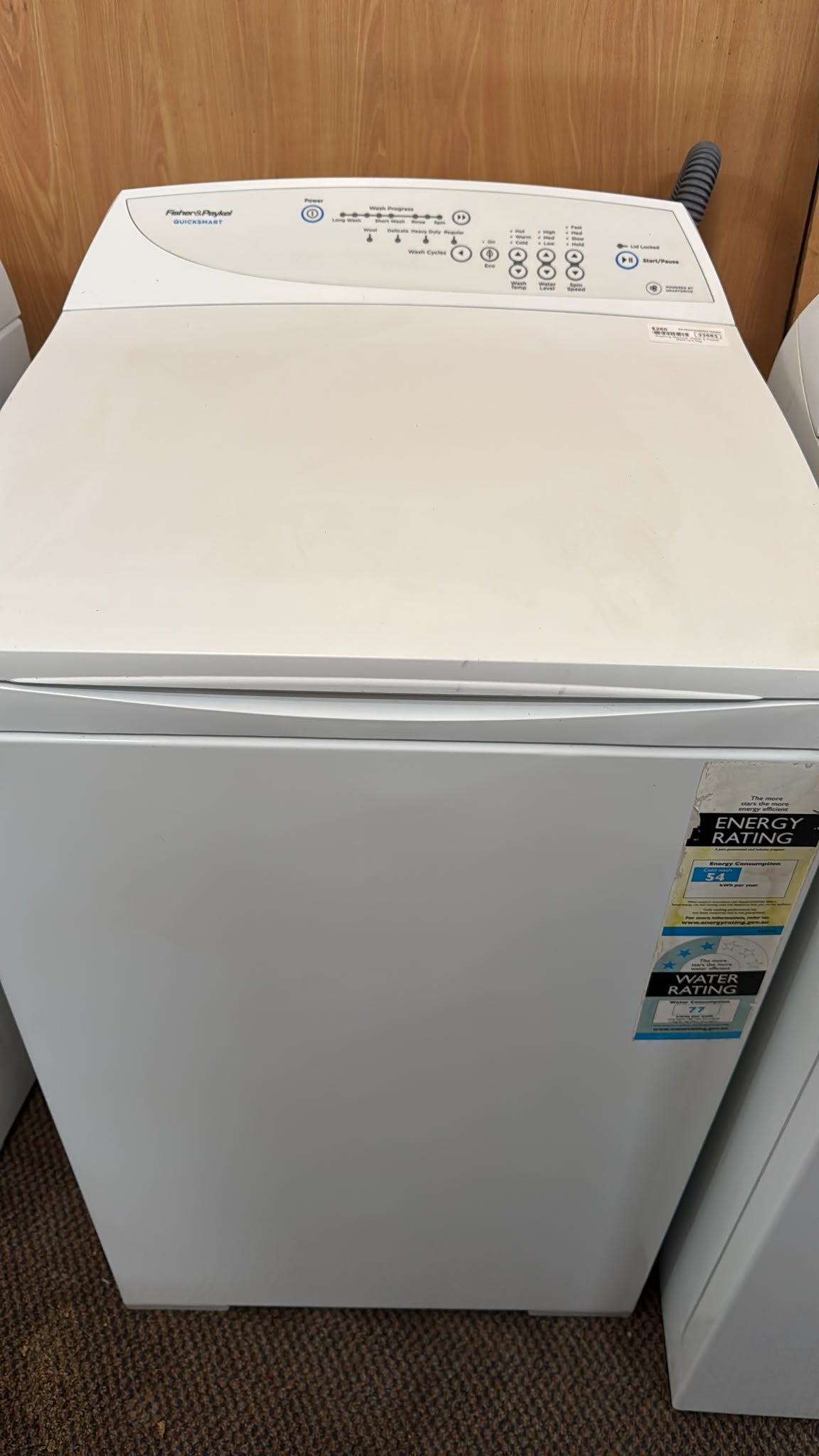 Fisher & Paykel Top Loader Washing Machine 5.5kg MW513 (33583)