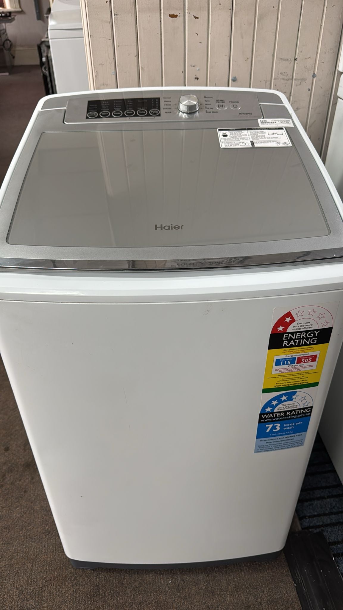 Haier Top Loader Washing Machine 6kg, HWMSP60 (33629)