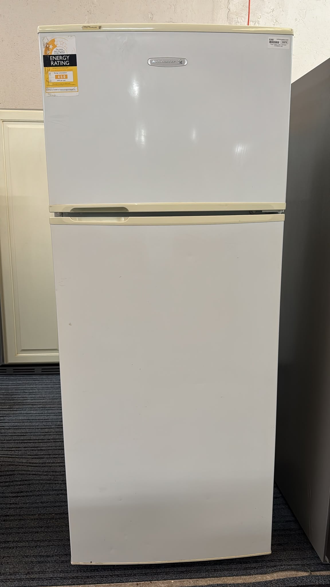 Kelvinator Top Mount Fridge Freezer KTM3900W 390L (33679)