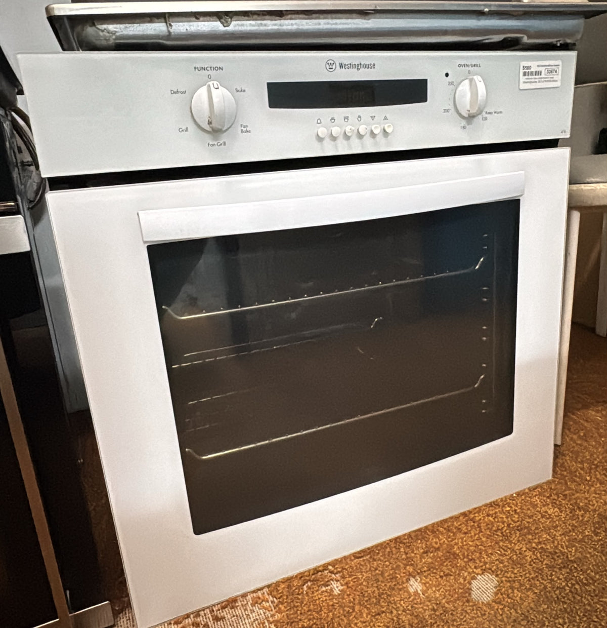 Westinghouse 60cm Natural Gas Under bench Oven (33674)