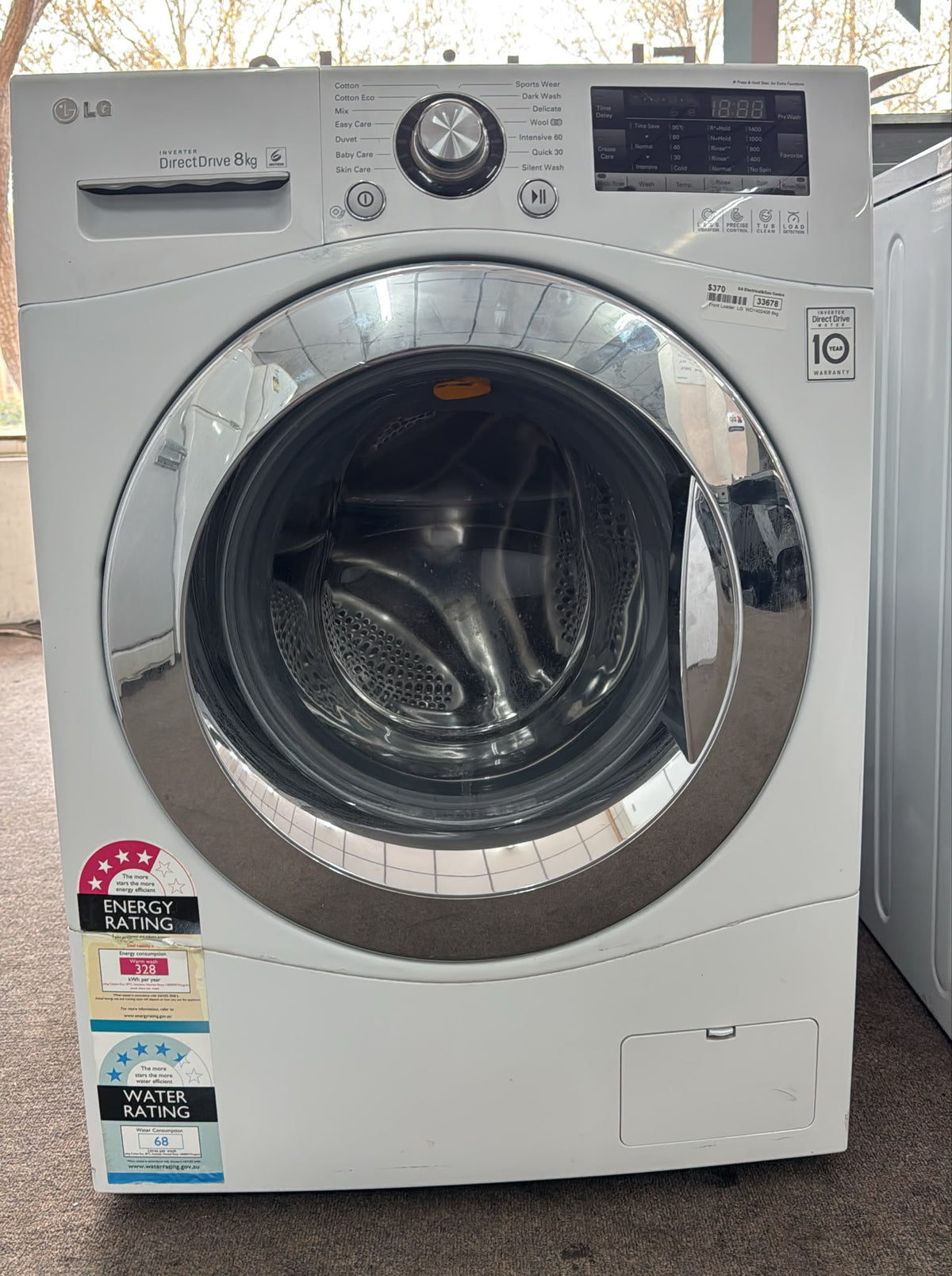 LG Front Loader Washing Machine 8kg, WD14024D6 (33678)