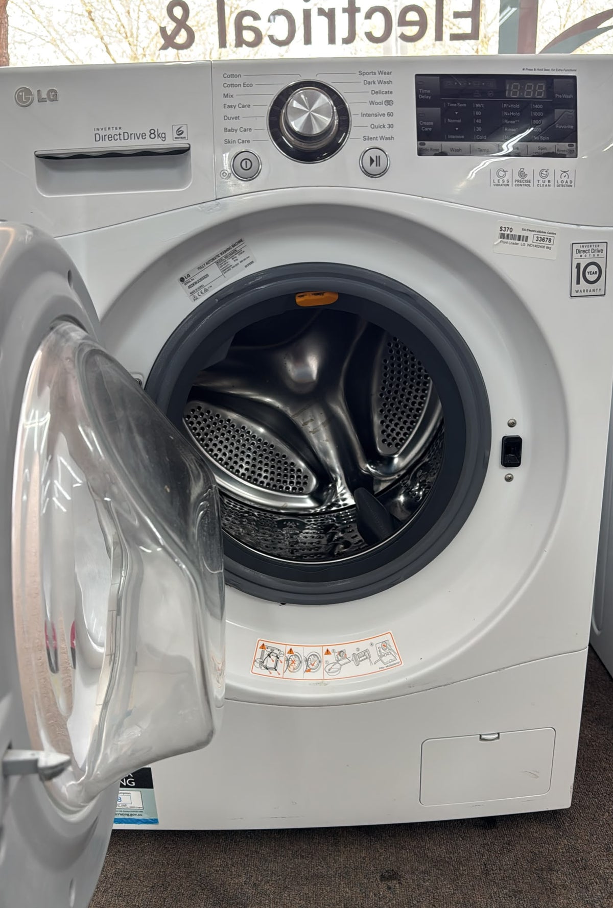 LG Front Loader Washing Machine 8kg, WD14024D6 (33678)